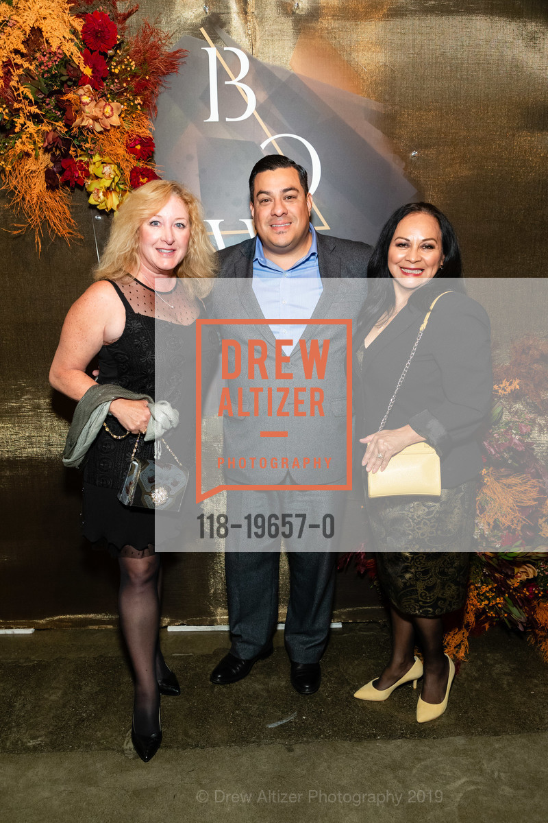 Kari Ruel, Eric Maldonado, Sandra Schulze, Best of Wine Country 2019, The Pearl. 601 19th St, San Francisco, CA 94107, November 12th, 2019, Photo #118-19657-0 Kari Ruel, Eric Maldonado, Sandra Schulze, Photo #118-19657-0