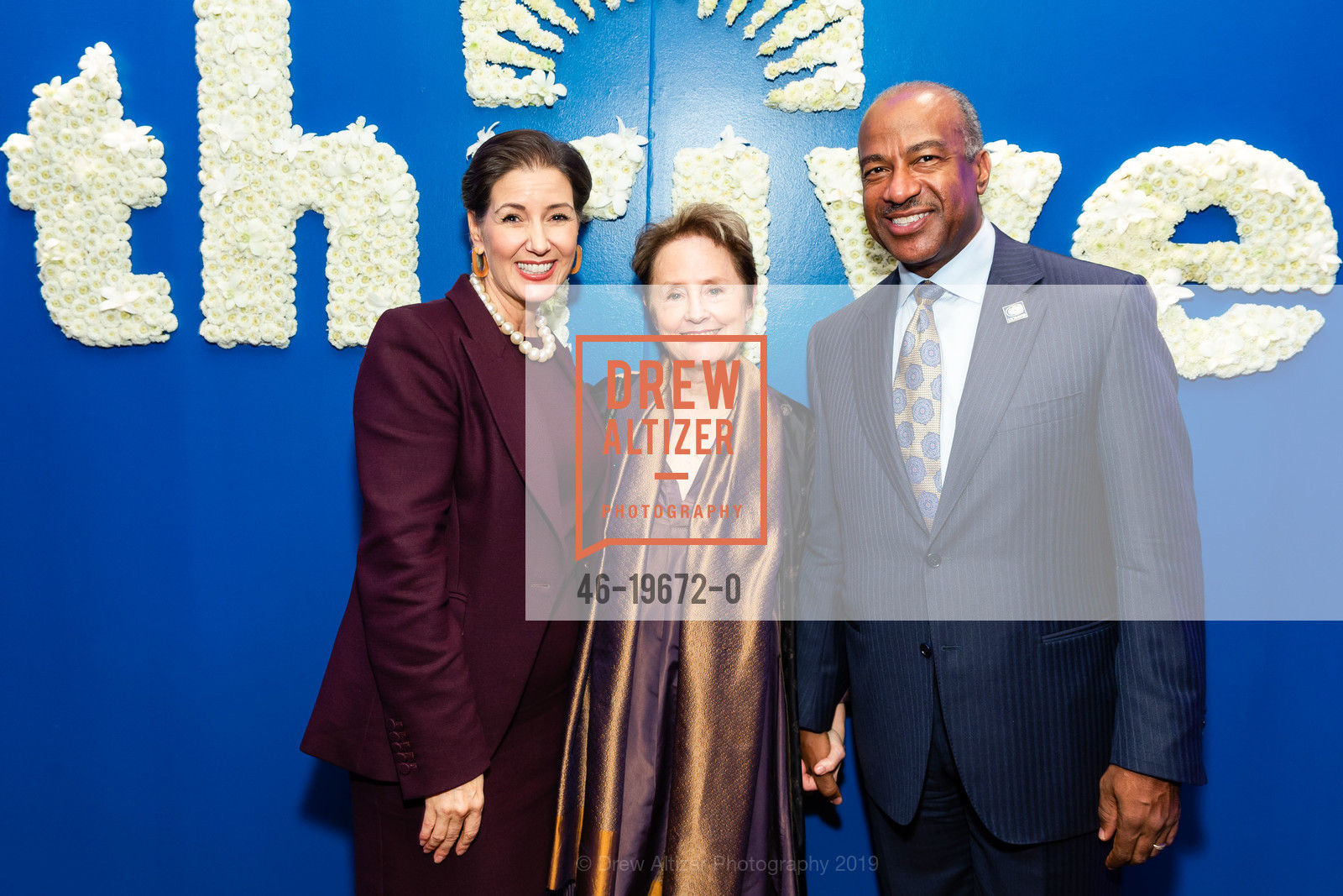 Libby Schaaf, Alice Waters, Gary May, 74th Annual Bay Area Business Hall of Fame Awards, Hyatt Regency Embarcadero. 5 Embarcadero Center, November 14th, 2019, Photo #46-19672-0 Libby Schaaf, Alice Waters, Gary May, Photo #46-19672-0