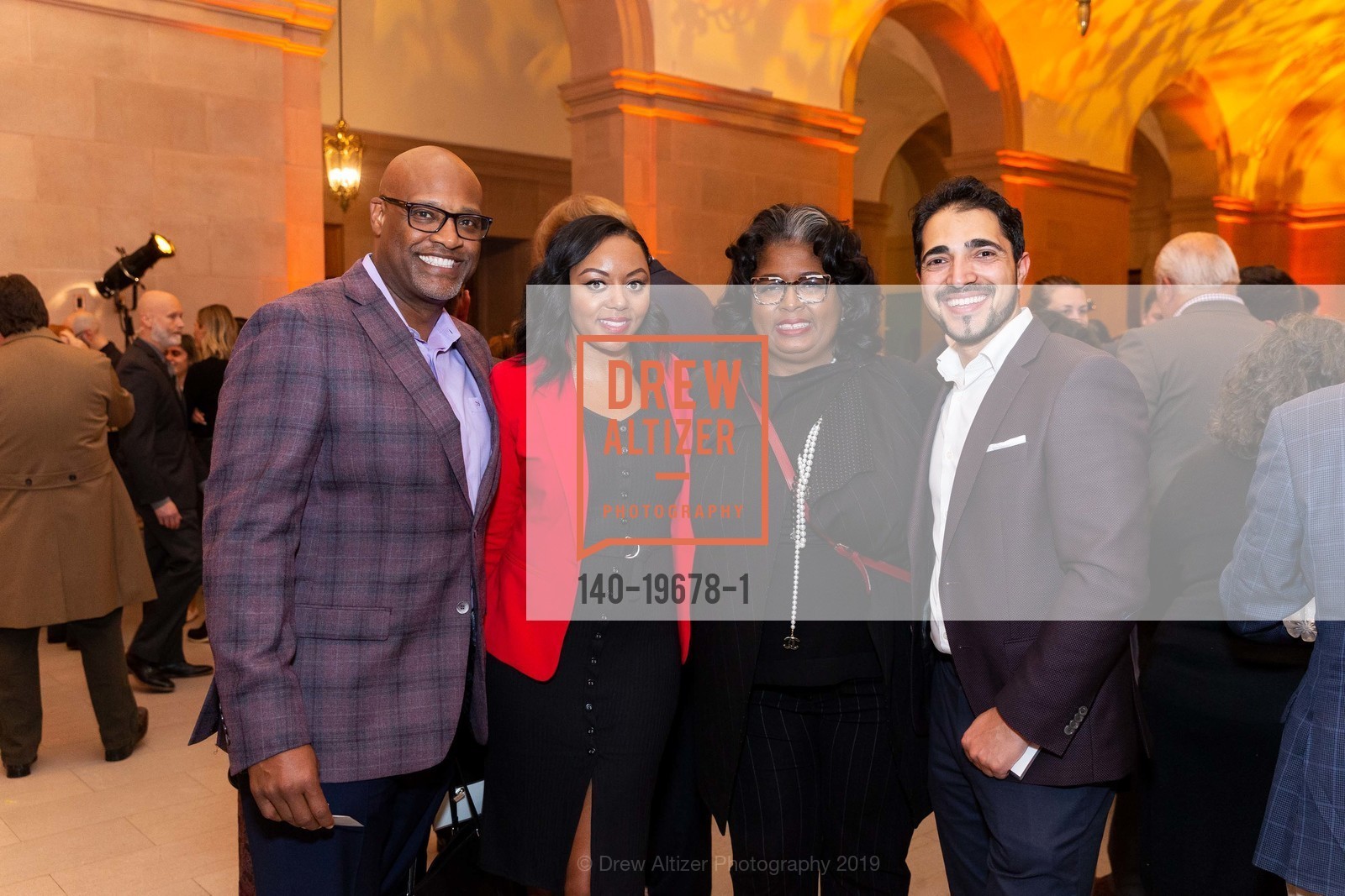 Chris Shelton, Erika Boulding, Regina Marsh, Sami Gowara, Ebbies - Excellence in Business Awards 2019, Herbst Theater. 401 Van Ness Ave, November 14th, 2019, Photo #140-19678-1 Chris Shelton, Erika Boulding, Regina Marsh, Sami Gowara, Photo #140-19678-1