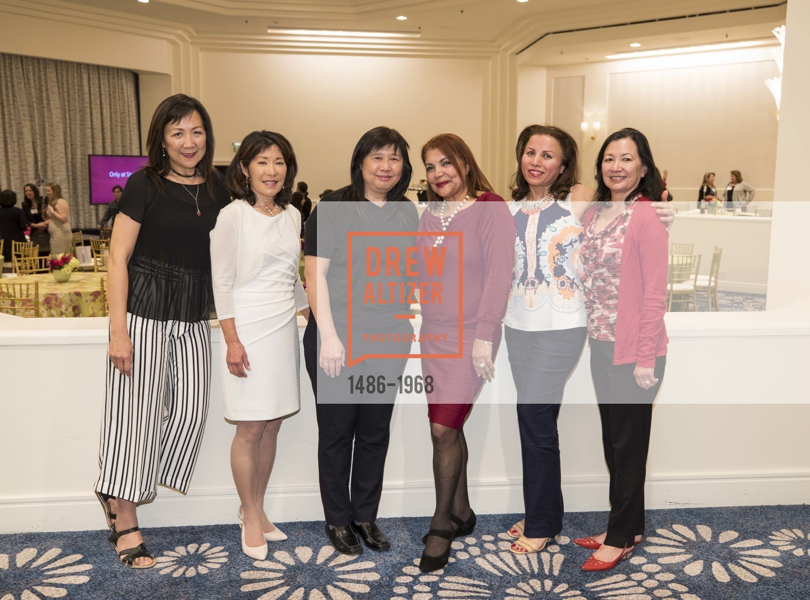 Stephanie Hsu, Lynn Tottori, Juliet Chu, Jila Afjei, Parine Fowler, Lori Hennessey, Stanford Medicine Women's Health Luncheon, Fairmont San Jose. 170 S Market St San Jose, California 95113, March 14th, 2017, Photo #1486-1968 Stephanie Hsu, Lynn Tottori, Juliet Chu, Jila Afjei, Parine Fowler, Lori Hennessey, Photo #1486-1968
