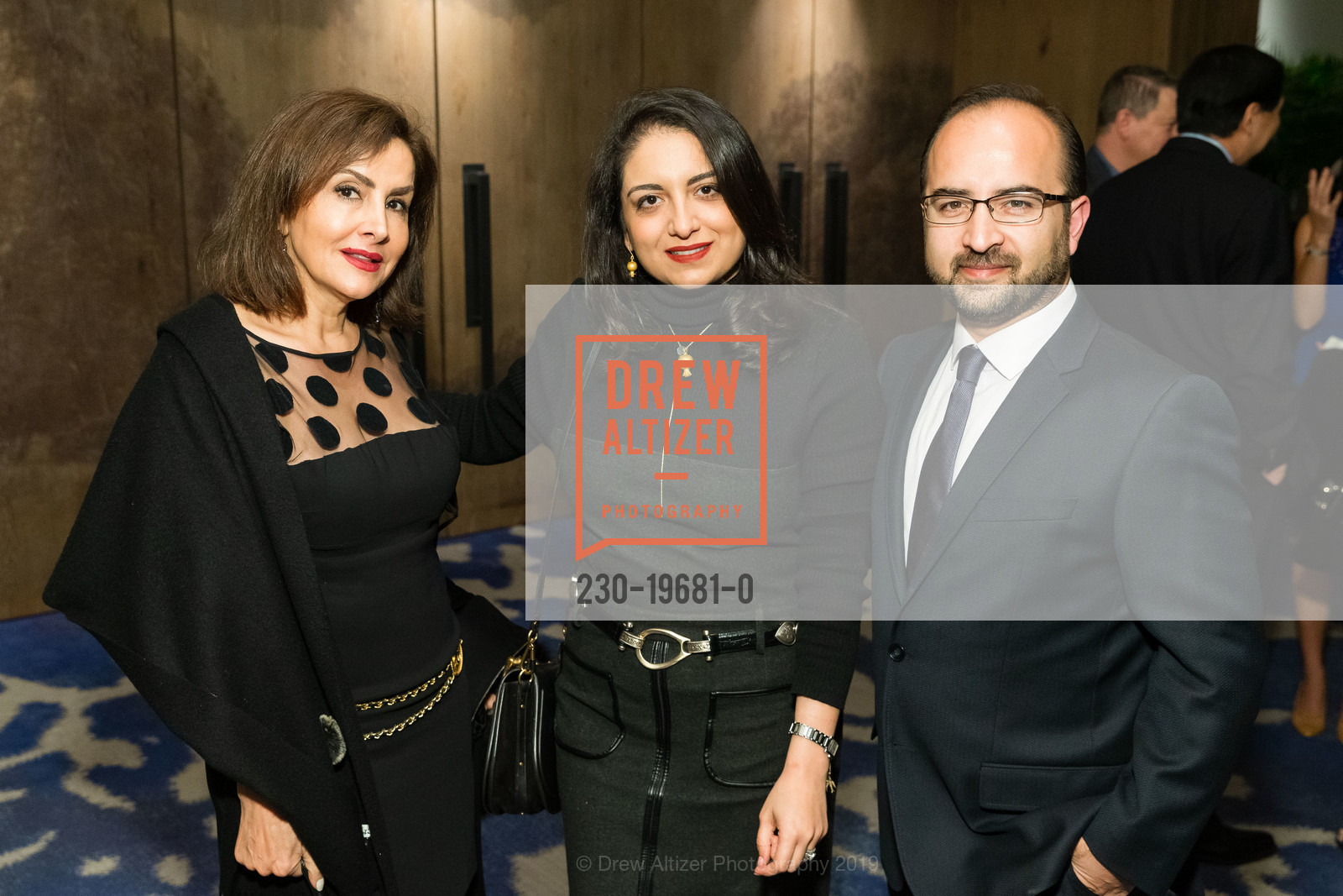 Mariam Hara, Yasmin Rouholiman, Arash Zolfaghari, Human Rights Watch Annual Voices for Justice Dinner 2019, Hotel Nia. 200 Independence Dr, November 14th, 2019, Photo #230-19681-0 Mariam Hara, Yasmin Rouholiman, Arash Zolfaghari, Photo #230-19681-0