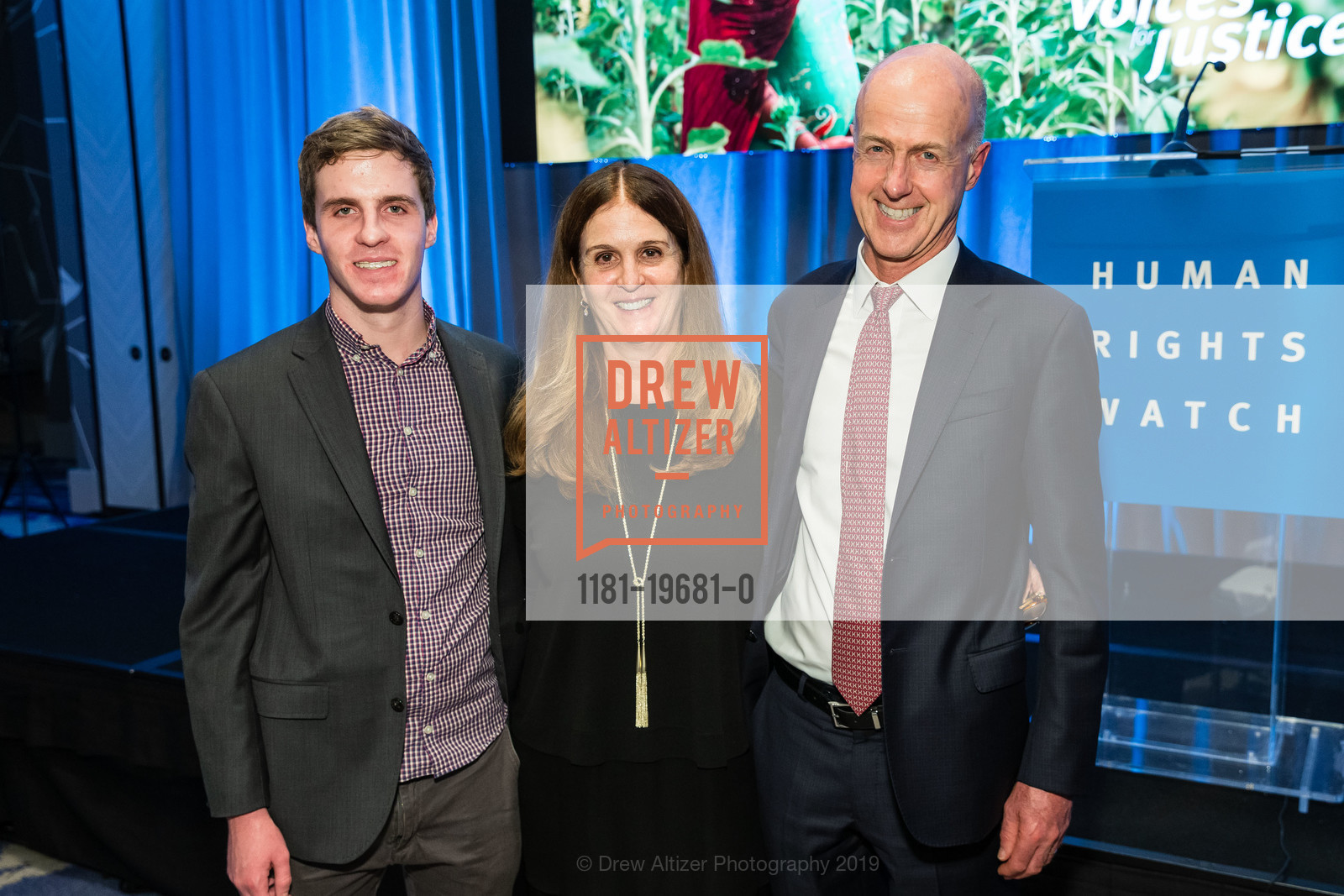 Jonathan O'Farrell, Gloria Principe, John O'Farrell, Human Rights Watch Annual Voices for Justice Dinner 2019, Hotel Nia. 200 Independence Dr, November 14th, 2019, Photo #1181-19681-0 Jonathan O'Farrell, Gloria Principe, John O'Farrell, Photo #1181-19681-0