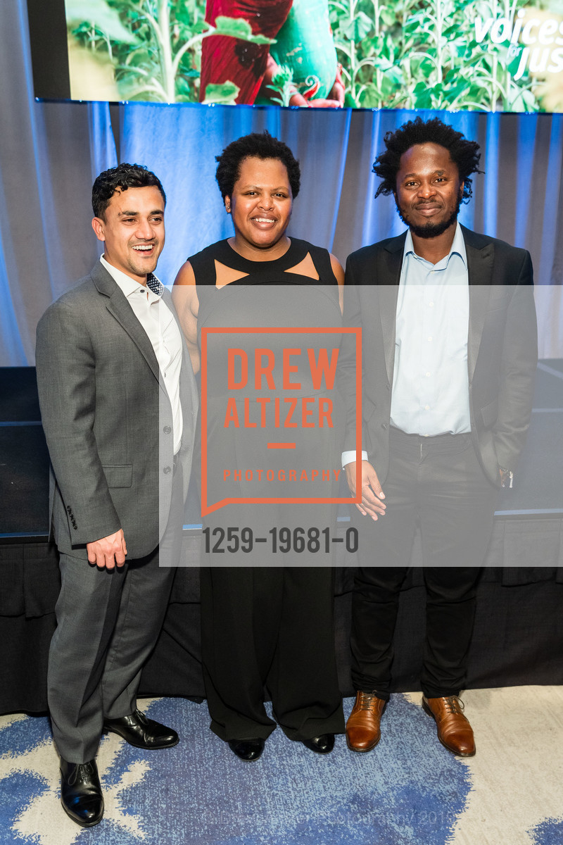 Imran Mohammad, April Kabagambe, Ishmael Beah, Human Rights Watch Annual Voices for Justice Dinner 2019, Hotel Nia. 200 Independence Dr, November 14th, 2019, Photo #1259-19681-0 Imran Mohammad, April Kabagambe, Ishmael Beah, Photo #1259-19681-0