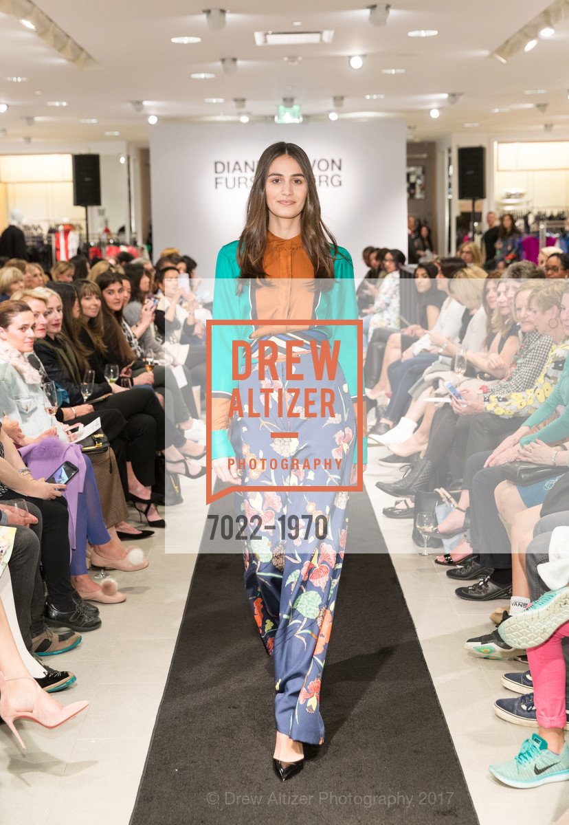 Model, DVF Creative Designer Jonathan Saunders and Joe Zee Fashion Chat and Show, Neiman Marcus, CUSP, Fourth Floor. 150 Stockton St, March 16th, 2017, Photo #7022-1970 Model, Photo #7022-1970
