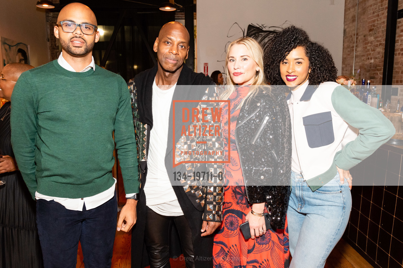 Aaron Russell, Peter Griffith, Cori Taylor, Drea Alphonso, Sherri McMullen & Tamu McPherson host Christopher John Rogers Welcome Dinner 2019, Private Residence, Photo #134-19711-0 Aaron Russell, Peter Griffith, Cori Taylor, Drea Alphonso, Photo #134-19711-0