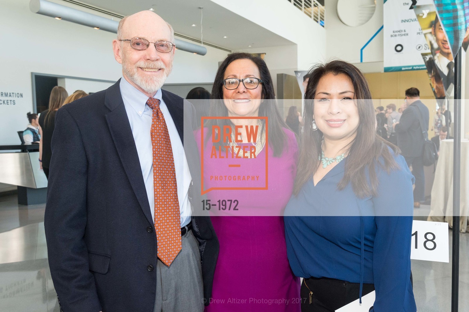 Bill Worthington, Carol Spears, Anne Senores, YMCA of San Francisco Y For Youth Luncheon, Yerba Buena Center for the Arts. 701 Mission Street, March 17th, 2017, Photo #15-1972 Bill Worthington, Carol Spears, Anne Senores, Photo #15-1972