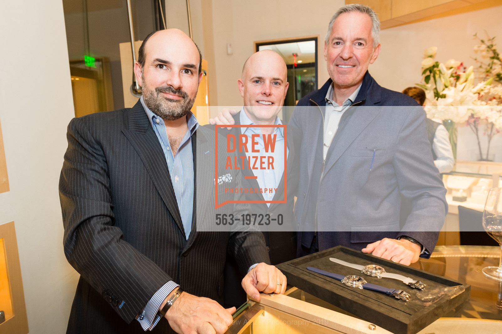 Alejandro Cueller, Chad Warrick, Scott Rosen, Stephen Silver Anniversary Celebration 2019, The Rosewood. 2825 Sand Hill Rd, November 20th, 2019, Photo #563-19723-0 Alejandro Cueller, Chad Warrick, Scott Rosen, Photo #563-19723-0