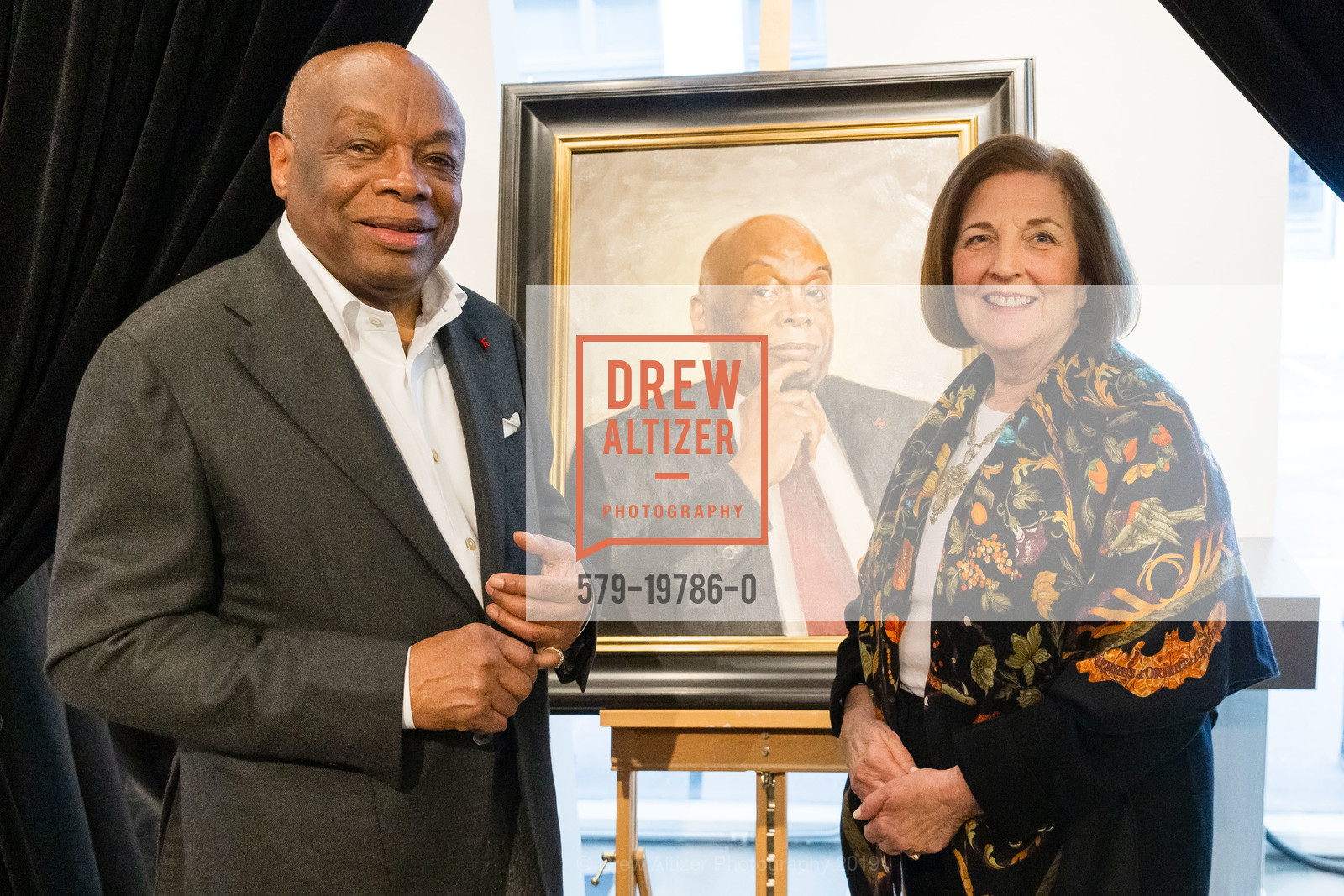 Willie Brown, Eleanor Johns, Academy of Art University Hosts Mayor Willie L. Brown, Jr. Portrait Unveiling and Luncheon, Academy of Art University Atelier. 79 New Montgomery Street, November 27th, 2019, Photo #579-19786-0 Willie Brown, Eleanor Johns, Photo #579-19786-0