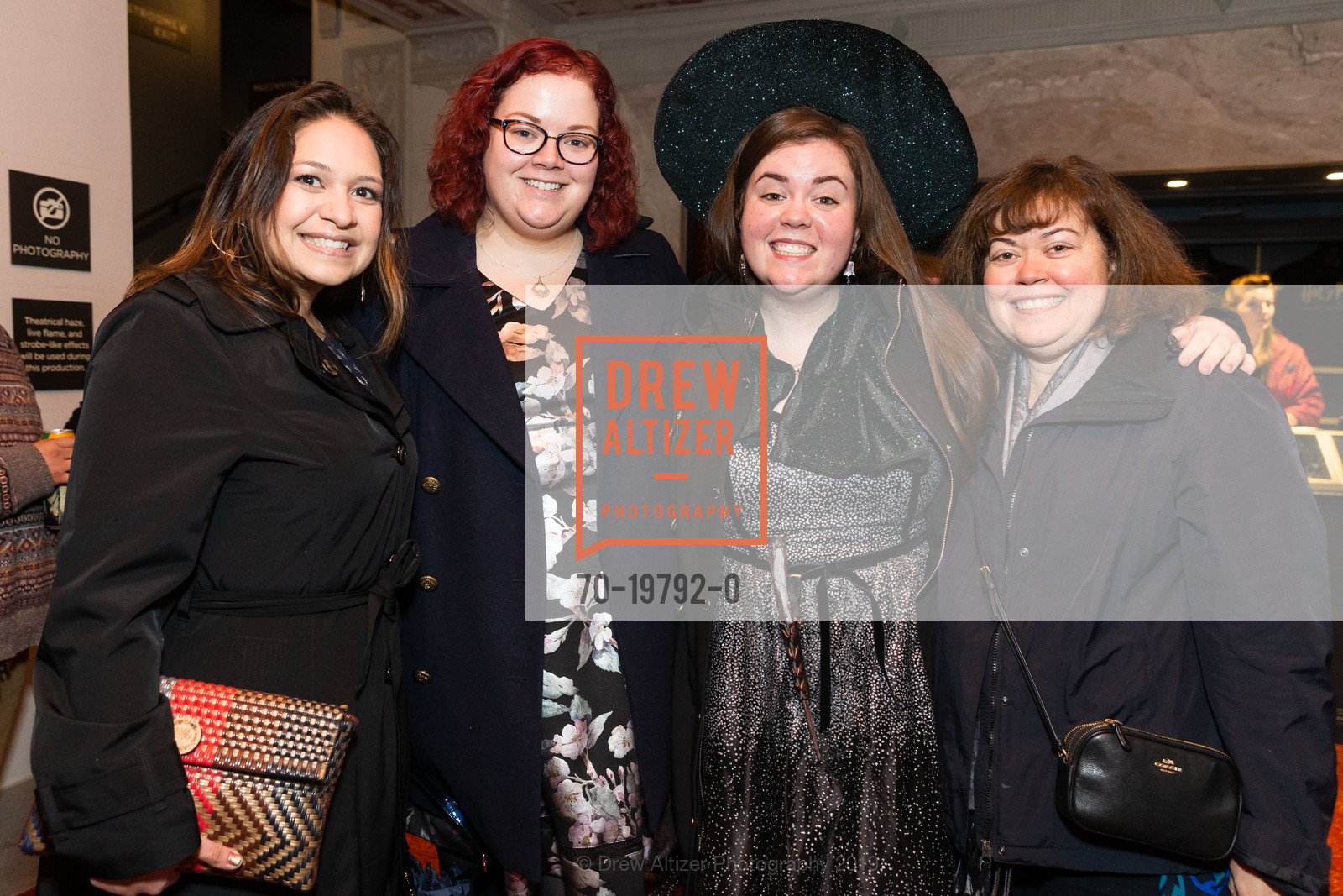 Monica Eastlack, Amanda Claire, Shannon Carroll, Suzanne Carroll, Red Carpet Arrivals for Harry Potter and the Cursed Child Opening at the Curran Theatre, Curran Theatre. 445 Geary Street, December 1st, 2019, Photo #70-19792-0 Monica Eastlack, Amanda Claire, Shannon Carroll, Suzanne Carroll, Photo #70-19792-0