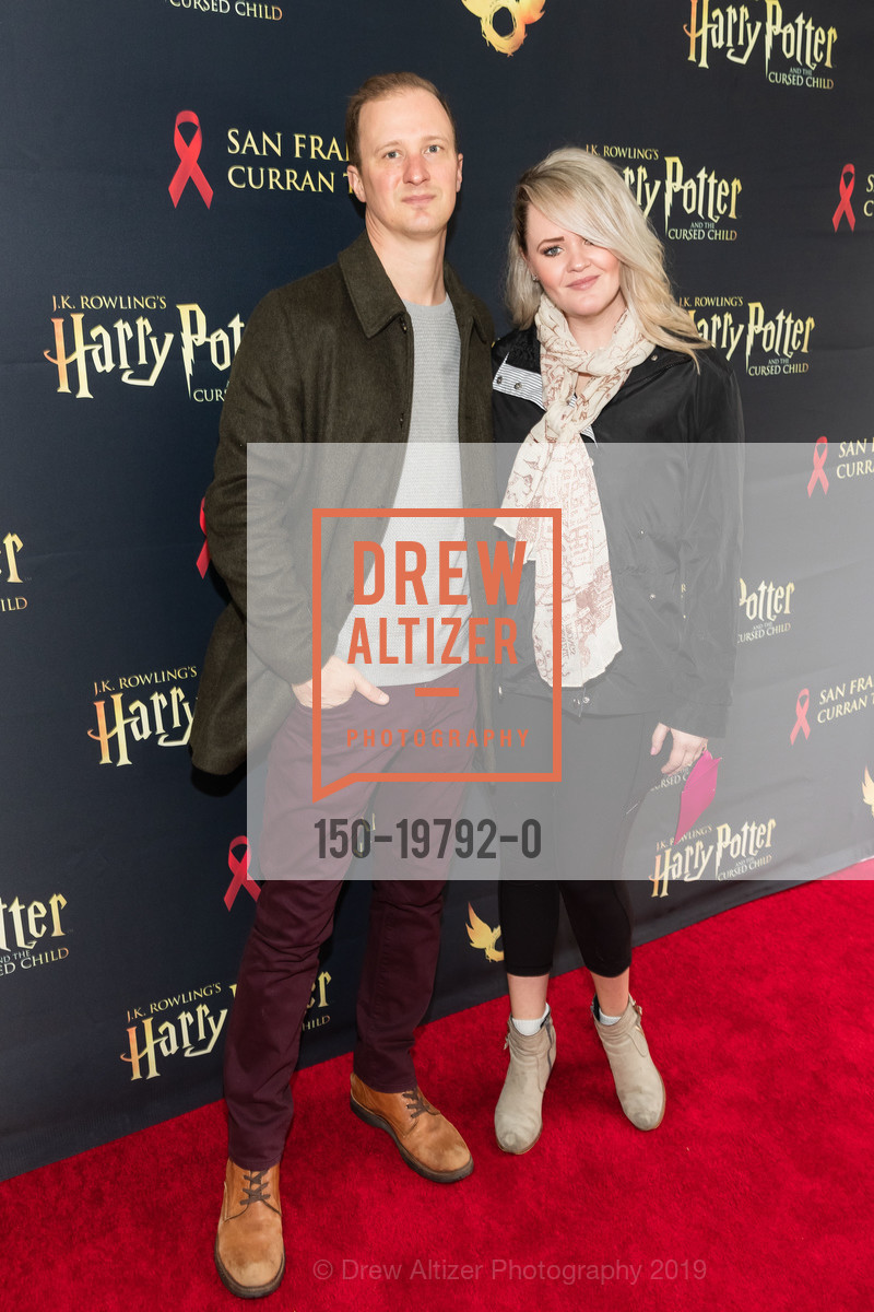 Jason Hoover, Jocelyn Pickett, Red Carpet Arrivals for Harry Potter and the Cursed Child Opening at the Curran Theatre, Curran Theatre. 445 Geary Street, December 1st, 2019, Photo #150-19792-0 Jason Hoover, Jocelyn Pickett, Photo #150-19792-0