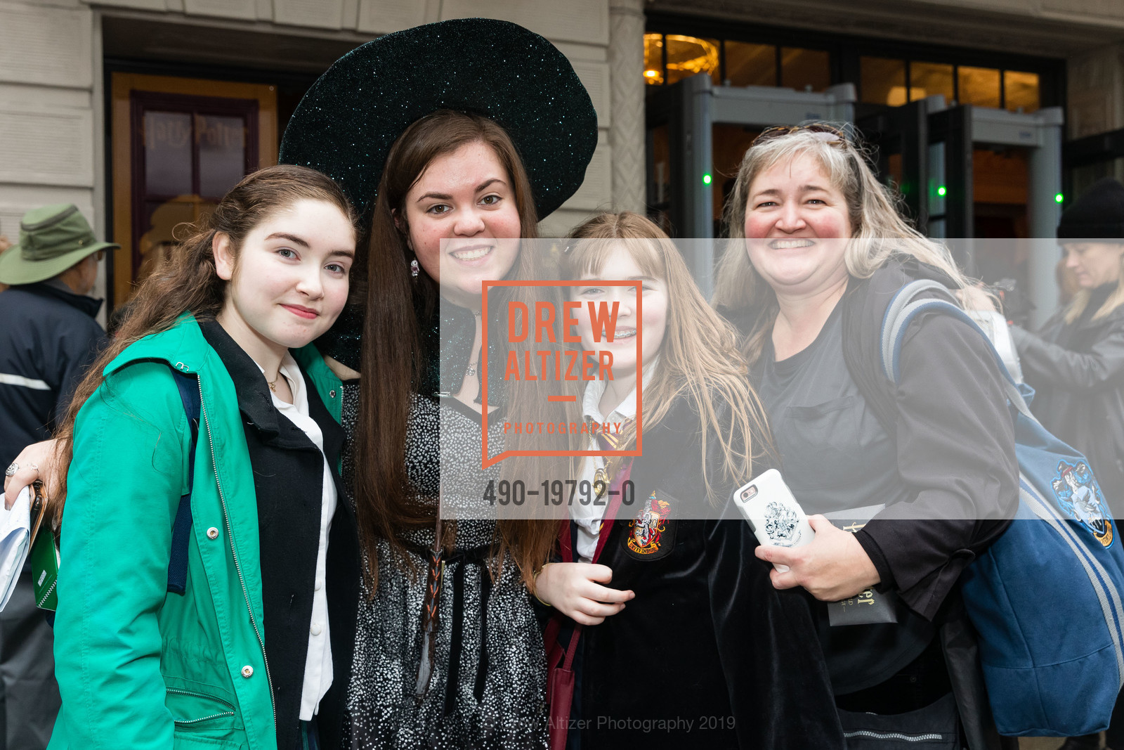 Emma Curtin, Shannon Carroll, Charlotte Curtin, Ann Neusinger, Red Carpet Arrivals for Harry Potter and the Cursed Child Opening at the Curran Theatre, Curran Theatre. 445 Geary Street, December 1st, 2019, Photo #490-19792-0 Emma Curtin, Shannon Carroll, Charlotte Curtin, Ann Neusinger, Photo #490-19792-0