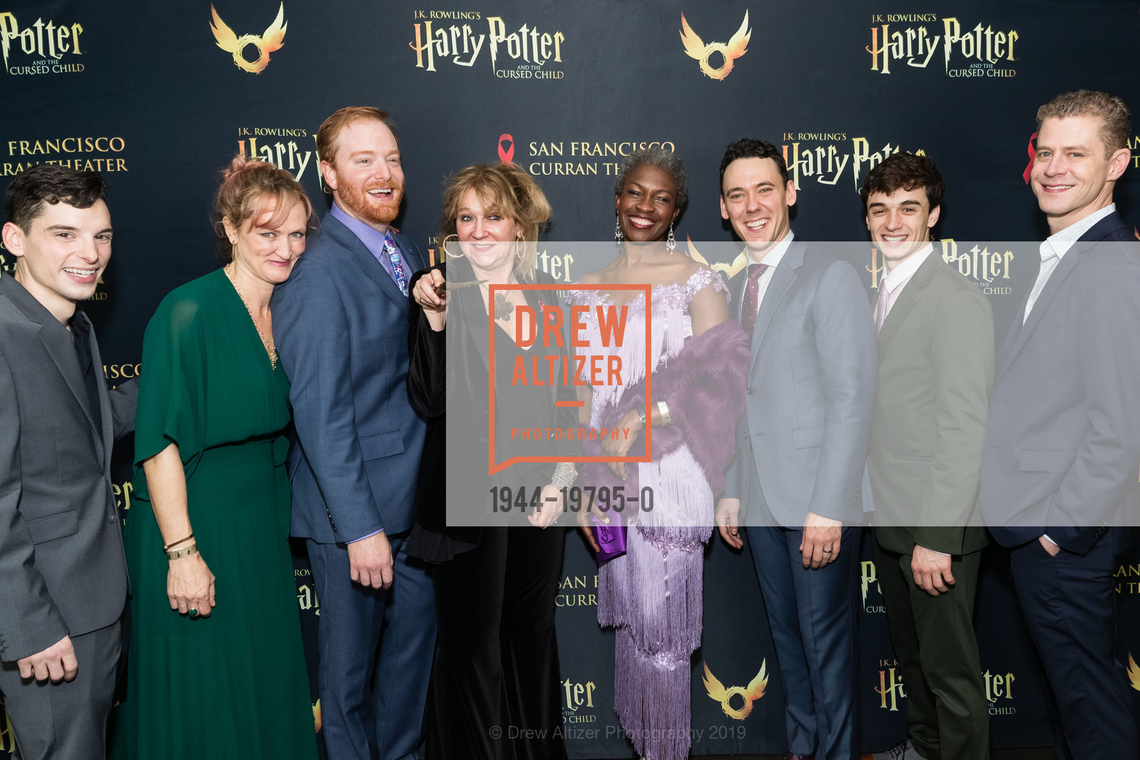 Jon Steiger, Angela Reed, David Abeles, Sonia Friedman, Yanna McIntosh, John Skelley, Benjamin Papac, Lucas Hall, Harry Potter and The Cursed Child at the Curran Opening Night After Party, August Hall. 420 Mason Street, December 1st, 2019, Photo #1944-19795-0 Jon Steiger, Angela Reed, David Abeles, Sonia Friedman, Yanna McIntosh, John Skelley, Benjamin Papac, Lucas Hall, Photo #1944-19795-0