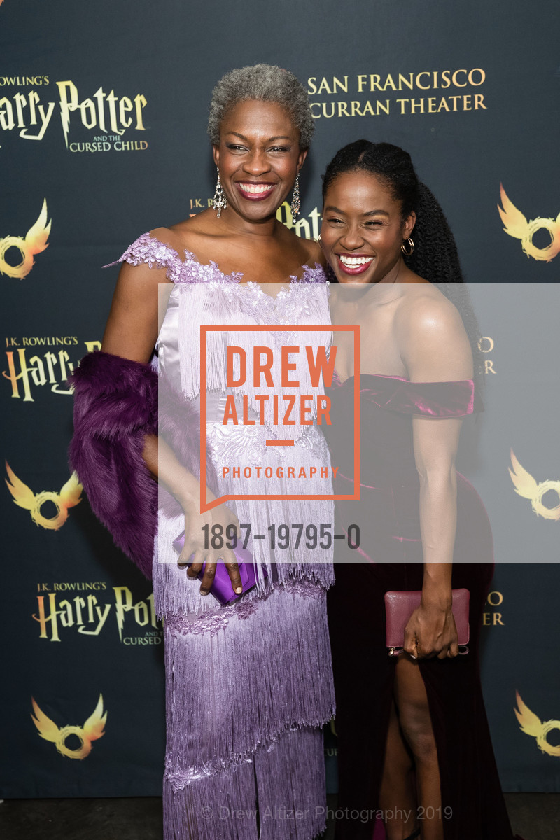 Yanna McIntosh, Folami Williams, Harry Potter and The Cursed Child at the Curran Opening Night After Party, August Hall. 420 Mason Street, December 1st, 2019, Photo #1897-19795-0 Yanna McIntosh, Folami Williams, Photo #1897-19795-0