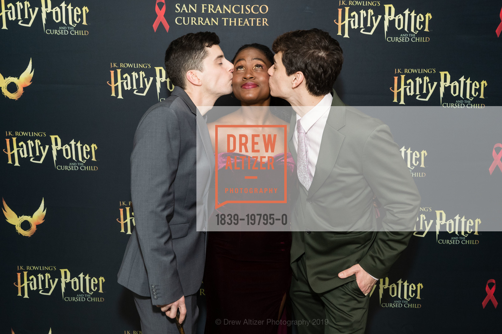 Jon Steiger, Folami Williams, Benjamin Papac, Harry Potter and The Cursed Child at the Curran Opening Night After Party, August Hall. 420 Mason Street, December 1st, 2019, Photo #1839-19795-0 Jon Steiger, Folami Williams, Benjamin Papac, Photo #1839-19795-0
