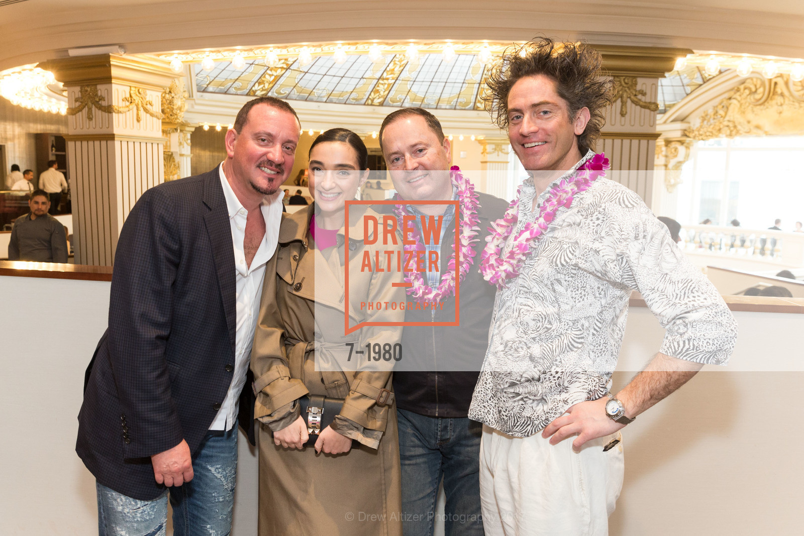 Gene Crystal, Olga Dubrovsky, Edward Dubrovsky, Joel Medeli, Aubrey Brewster's Purely Paradise Birthday Luncheon 2017, Neiman Marcus. 150 Stockton St SF, California 94108, March 24th, 2017