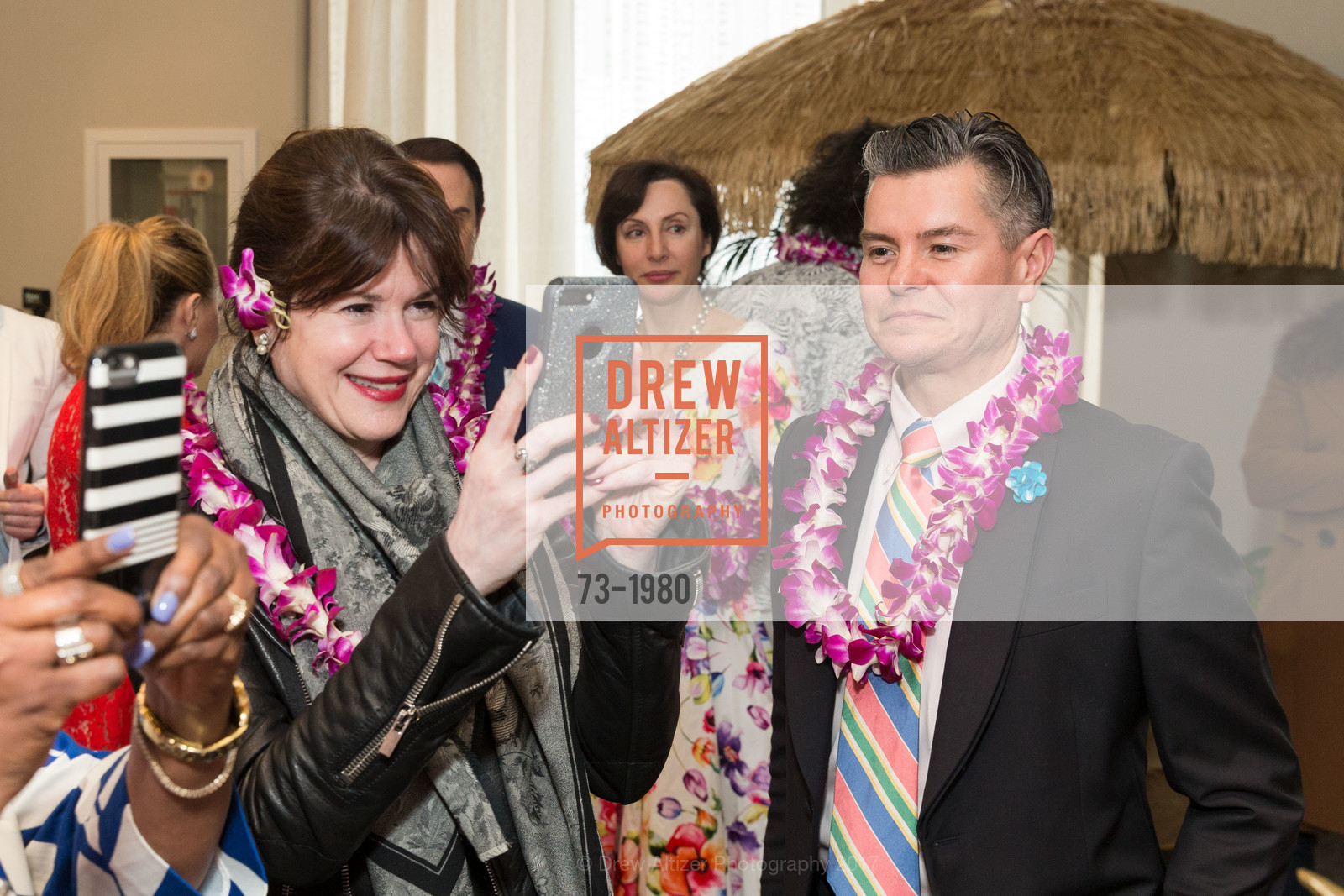 Elaine Mellis, Chris Meza, Aubrey Brewster's Purely Paradise Birthday Luncheon 2017, Neiman Marcus. 150 Stockton St SF, California 94108, March 24th, 2017