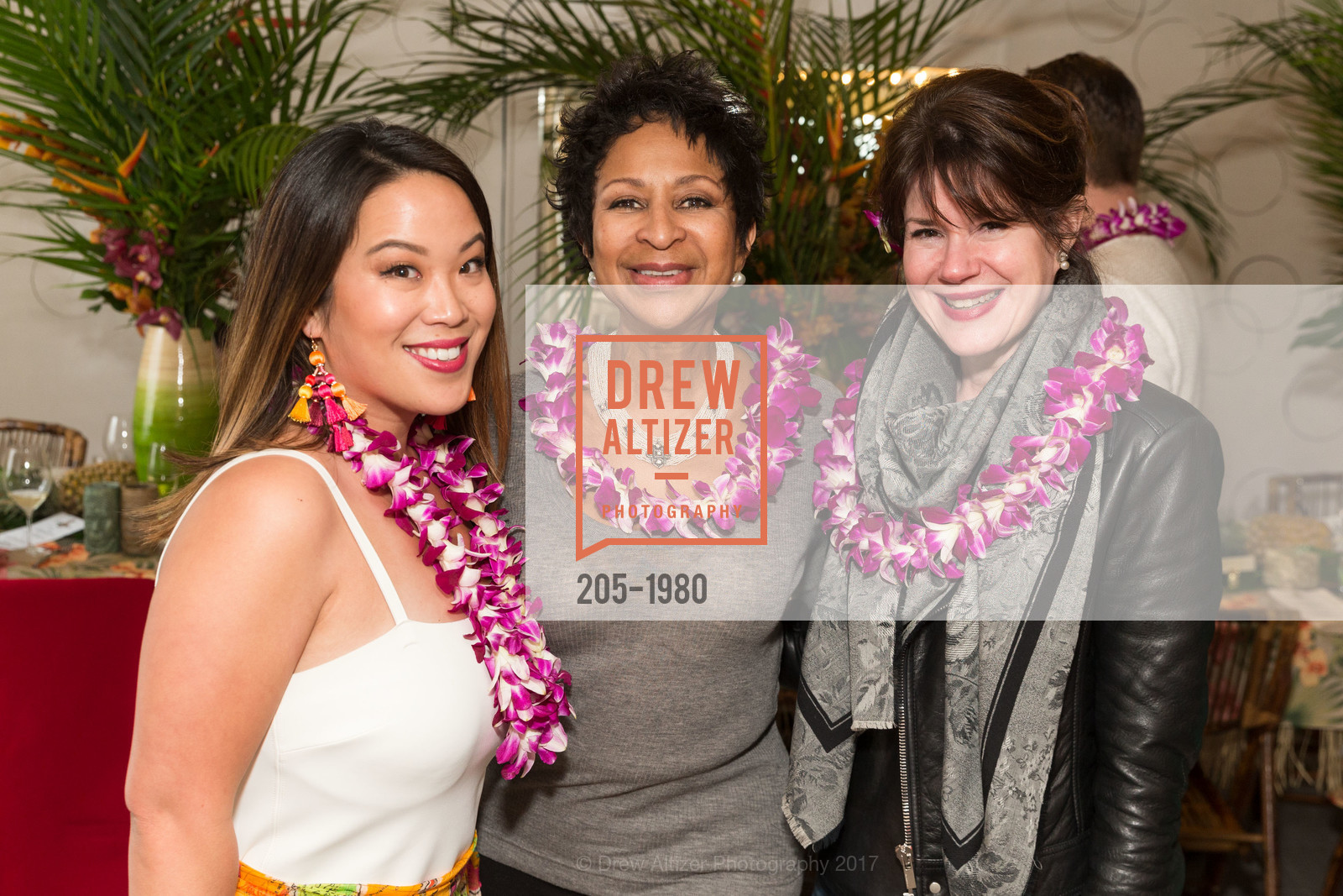 Jojo Ginn, Karen Varnado, Elaine Mellis, Aubrey Brewster's Purely Paradise Birthday Luncheon 2017, Neiman Marcus. 150 Stockton St SF, California 94108, March 24th, 2017