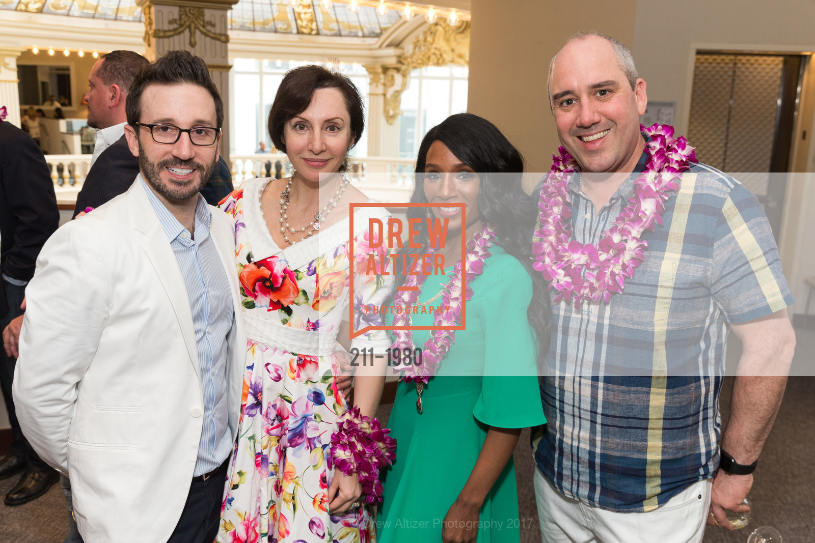 Kyle McMillen, Clara Shayevich, Pernella Sommerville, Gil Padia, Aubrey Brewster's Purely Paradise Birthday Luncheon 2017, Neiman Marcus. 150 Stockton St SF, California 94108, March 24th, 2017, Photo #211-1980 Kyle McMillen, Clara Shayevich, Pernella Sommerville, Gil Padia, Photo #211-1980