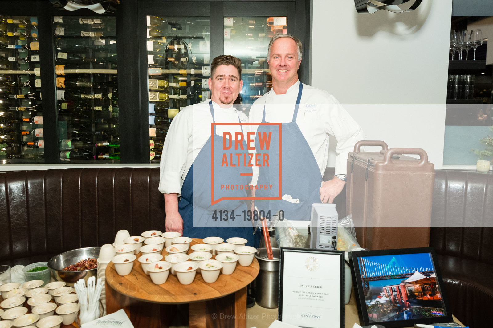 Justin Bade, Parke Ulrich, 2019 All Star Culinary Experience, The Vault. 555 California St, December 3rd, 2019, Photo #4134-19804-0 Justin Bade, Parke Ulrich, Photo #4134-19804-0