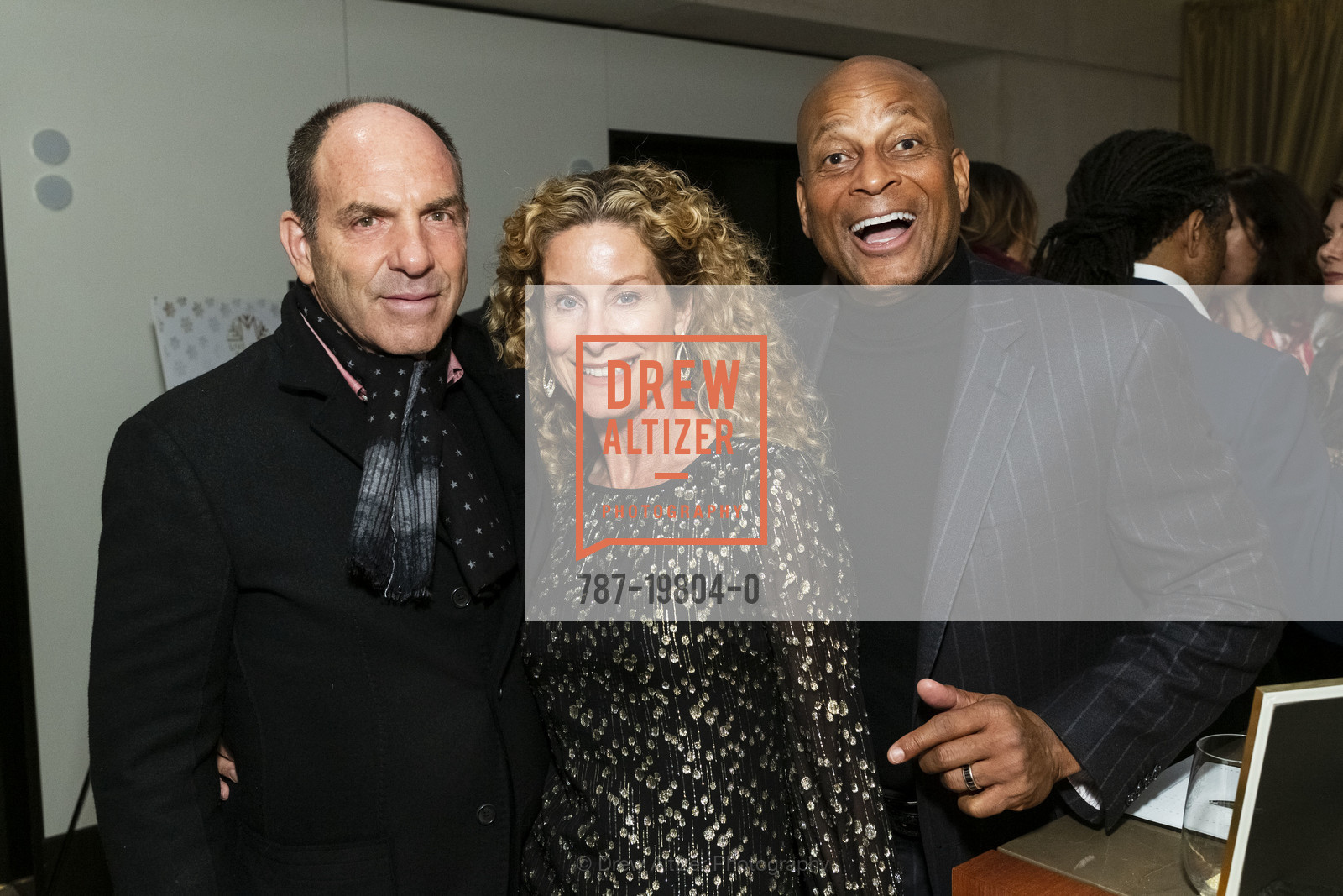 Peter Meyers, Marcia Meyers, Ronnie Lott, 2019 All Star Culinary Experience, The Vault. 555 California St, Photo #787-19804-0 Peter Meyers, Marcia Meyers, Ronnie Lott, Photo #787-19804-0