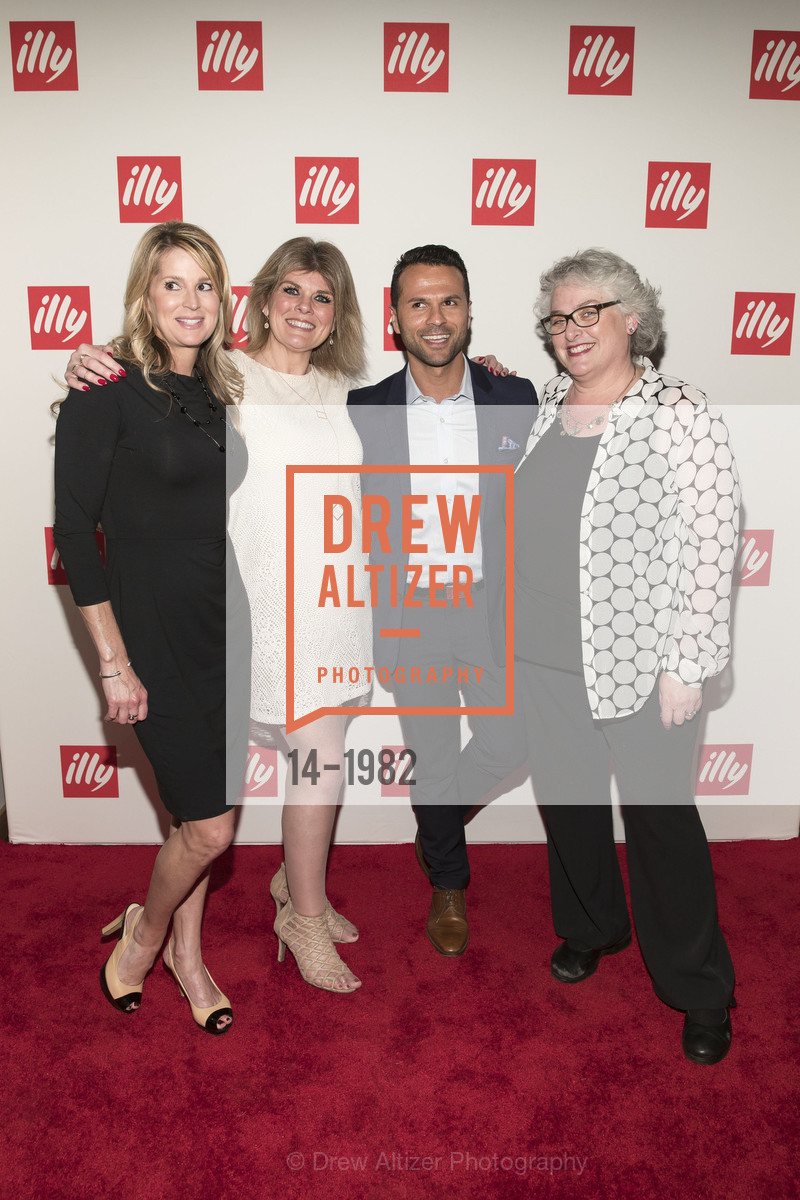Jennifer DeLoche, Donna Garcia, Leo DeSilva, Heidi Rasmussen, Illy Caffe San Francisco Flagship Store Opening, Illy Caffe. 220 Montgomery Street, Photo #14-1982 Jennifer DeLoche, Donna Garcia, Leo DeSilva, Heidi Rasmussen, Photo #14-1982