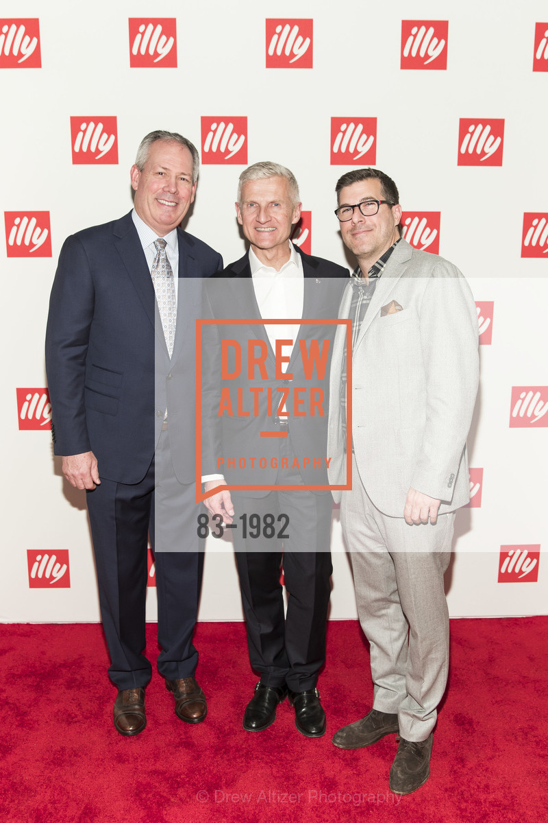 Barry Sheldon, Andrea Illy, Adam Paige, Illy Caffe San Francisco Flagship Store Opening, Illy Caffe. 220 Montgomery Street, Photo #83-1982 Barry Sheldon, Andrea Illy, Adam Paige, Photo #83-1982