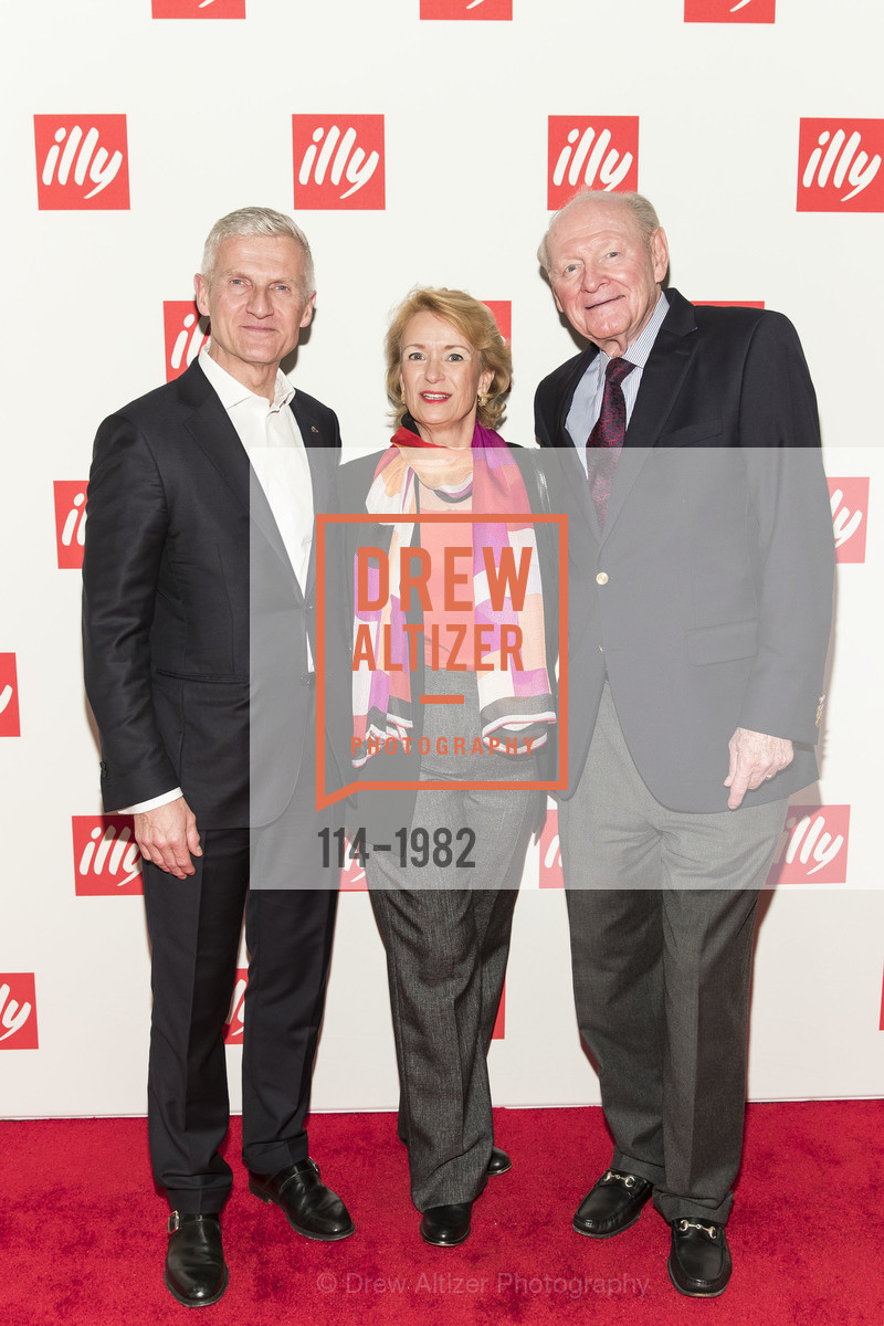 Andrea Illy, Patricia Olsen, George Olsen, Illy Caffe San Francisco Flagship Store Opening, Illy Caffe. 220 Montgomery Street, Photo #114-1982 Andrea Illy, Patricia Olsen, George Olsen, Photo #114-1982