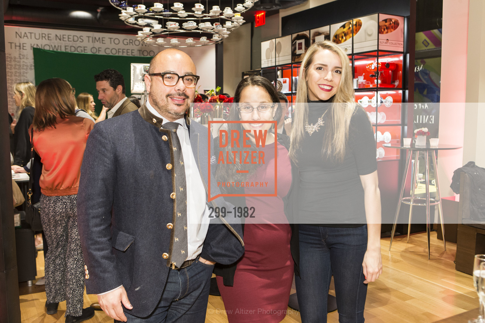Clayton Seeto, Jennifer Dratisch, Tessa Holmer, Illy Caffe San Francisco Flagship Store Opening, Illy Caffe. 220 Montgomery Street, Photo #299-1982 Clayton Seeto, Jennifer Dratisch, Tessa Holmer, Photo #299-1982
