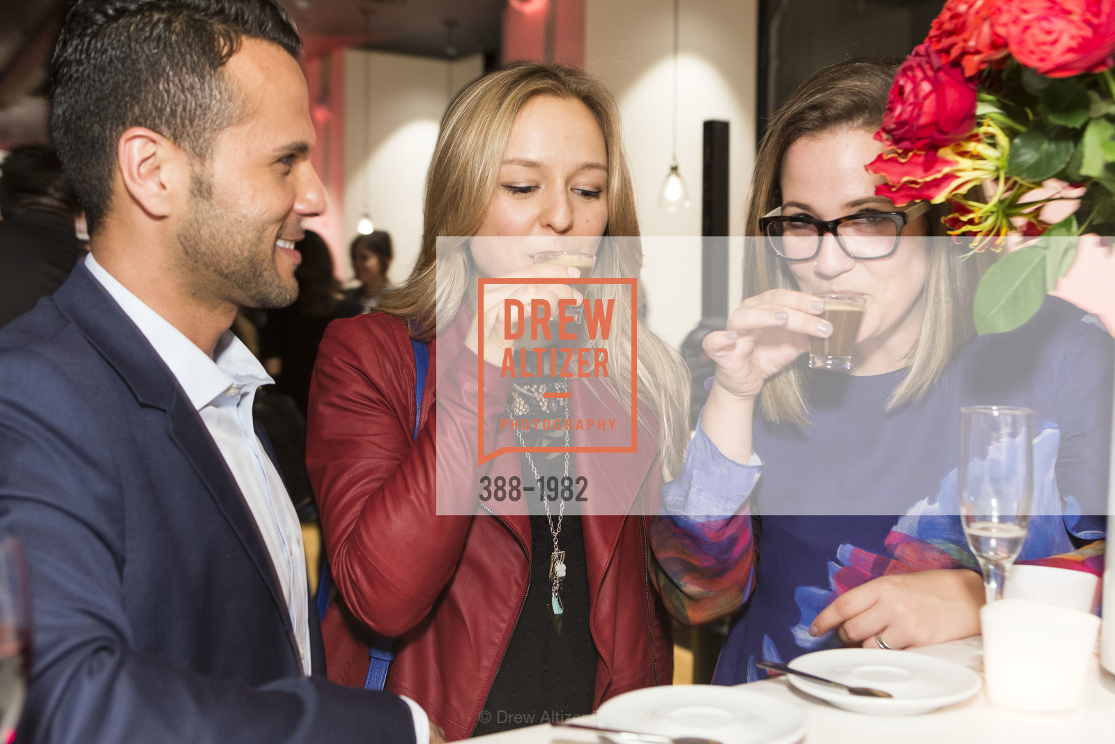 Leo DeSilva, Jessica Kozachuk, Audrey Conway, Illy Caffe San Francisco Flagship Store Opening, Illy Caffe. 220 Montgomery Street, Photo #388-1982 Leo DeSilva, Jessica Kozachuk, Audrey Conway, Photo #388-1982