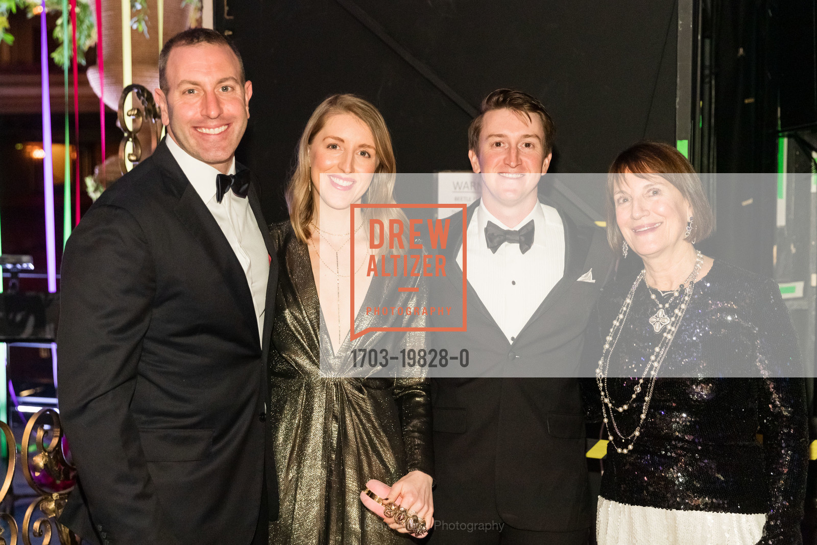 Noah Barr, Laura Sagues Barr, Alex Sagues, Debby Sagues, SF Opera's An Evening on the Stage 2019, War Memorial Opera House. 301 Van Ness Ave, Photo #1703-19828-0 Noah Barr, Laura Sagues Barr, Alex Sagues, Debby Sagues, Photo #1703-19828-0