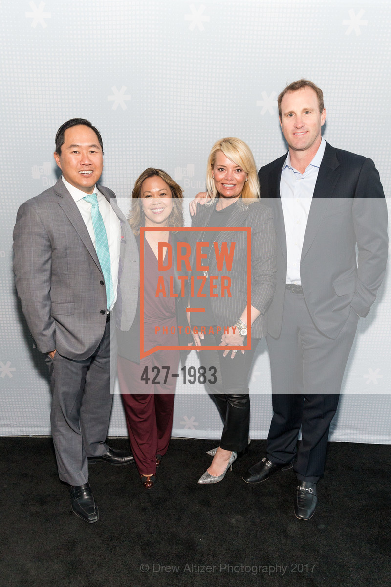Rich Wong, Gerri Wong, Kelly Bligh, Bruce Bligh, BUILD Gala 2017, James R. Herman International Cruise Ship Terminal. Pier 27, March 23rd, 2017, Photo #427-1983 Rich Wong, Gerri Wong, Kelly Bligh, Bruce Bligh, Photo #427-1983