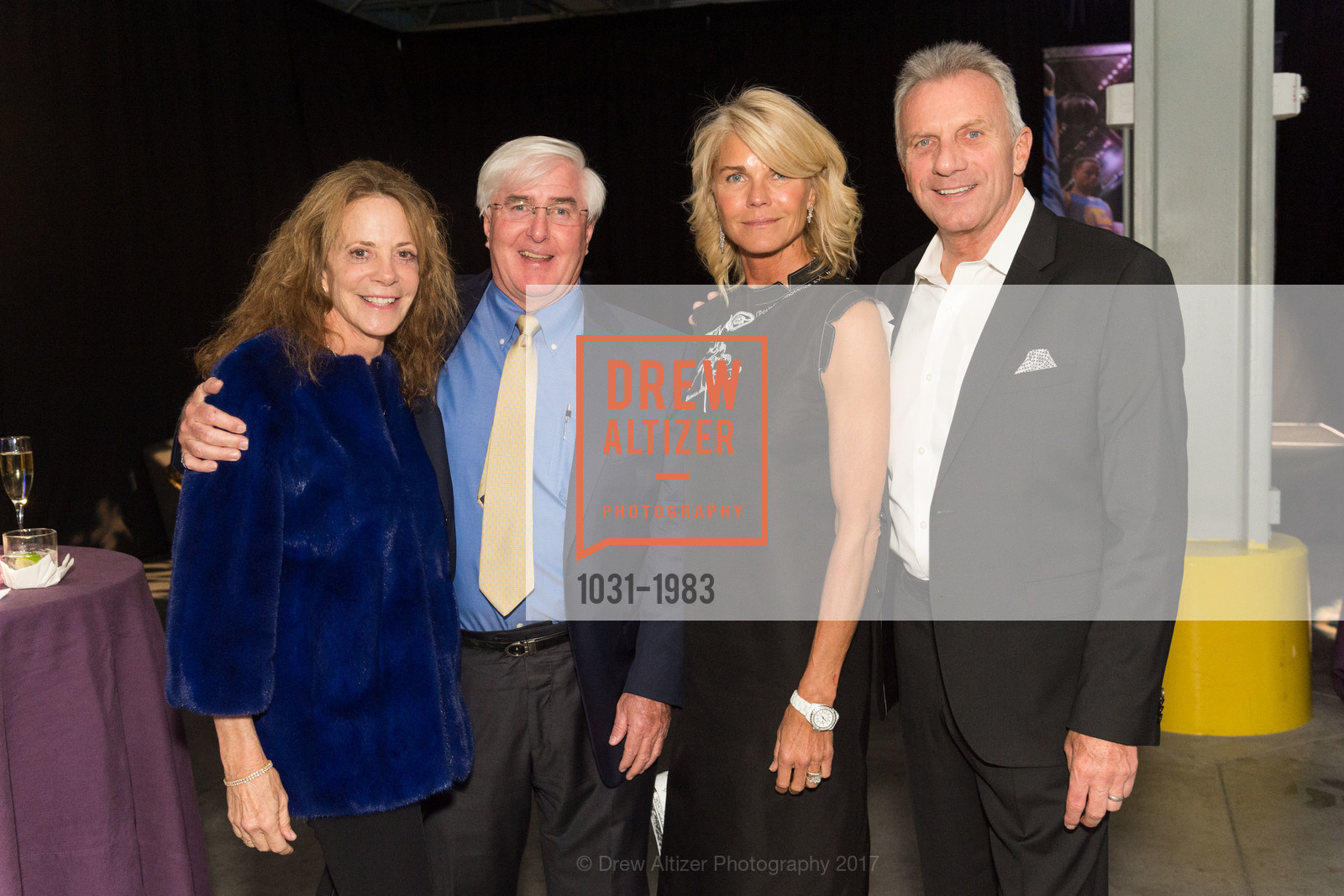 Gayle Conway, Ron Conway, Jennifer Montana, Joe Montana, BUILD Gala 2017, James R. Herman International Cruise Ship Terminal. Pier 27, March 23rd, 2017, Photo #1031-1983 Gayle Conway, Ron Conway, Jennifer Montana, Joe Montana, Photo #1031-1983
