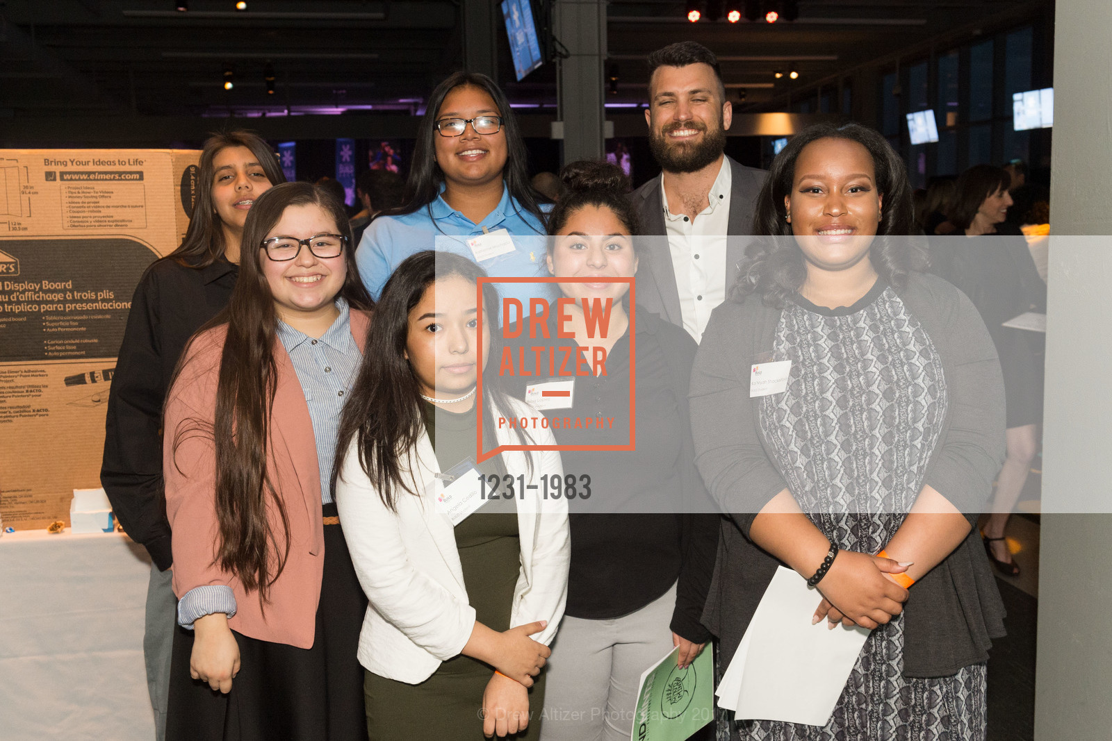 Angela Cedillo, Kamyah Shackelford, Janet Urias, Brisa Lopez, Stephanie Sandoval, Katherine Machado, Dave Aakhus, BUILD Gala 2017, James R. Herman International Cruise Ship Terminal. Pier 27, March 23rd, 2017, Photo #1231-1983 Angela Cedillo, Kamyah Shackelford, Janet Urias, Brisa Lopez, Stephanie Sandoval, Katherine Machado, Dave Aakhus, Photo #1231-1983