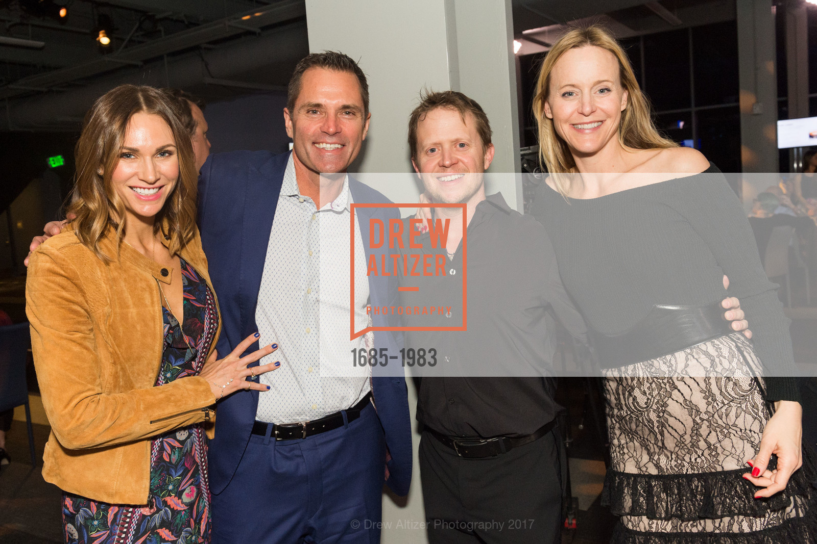 Shelley Sinegal, David Sinegal, David Samuel, Kristen Evans, BUILD Gala 2017, James R. Herman International Cruise Ship Terminal. Pier 27, March 23rd, 2017, Photo #1685-1983 Shelley Sinegal, David Sinegal, David Samuel, Kristen Evans, Photo #1685-1983
