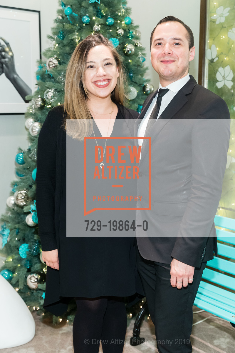 Andrea Doral, Anthony Bonilla, Tiffany & Co. SF City Centre Holiday Event 2019, San Francisco City Centre store. 865 Market St, December 10th, 2019, Photo #729-19864-0 Andrea Doral, Anthony Bonilla, Photo #729-19864-0