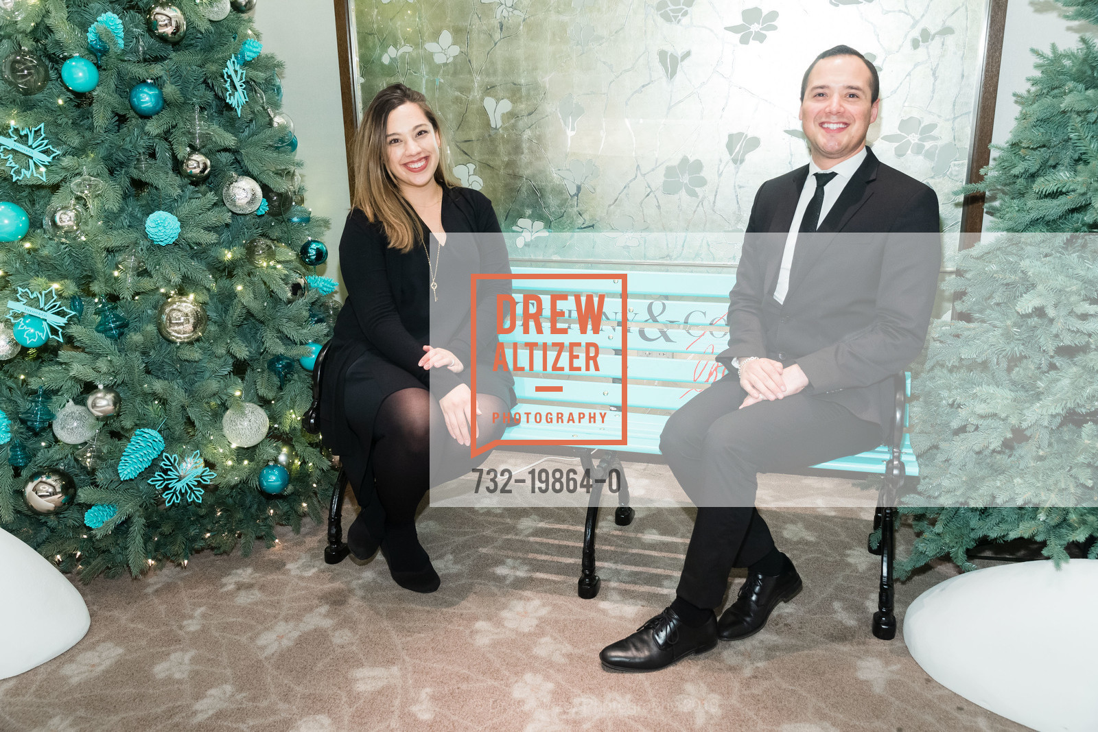 Andrea Doral, Anthony Bonilla, Tiffany & Co. SF City Centre Holiday Event 2019, San Francisco City Centre store. 865 Market St, December 10th, 2019, Photo #732-19864-0 Andrea Doral, Anthony Bonilla, Photo #732-19864-0