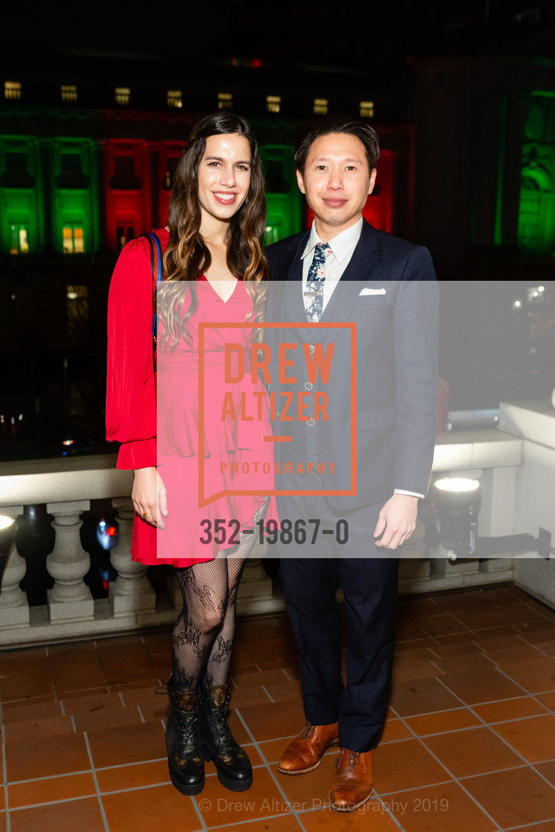Toni Tan, Adrian Tan, Sotheby's Homes Holiday Party 2019, War Memorial Opera House- Green Room. 301 Van Ness, December 10th, 2019, Photo #352-19867-0 Toni Tan, Adrian Tan, Photo #352-19867-0