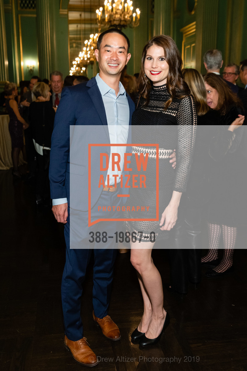 Jacob Tom, Danielle Bales, Sotheby's Homes Holiday Party 2019, War Memorial Opera House- Green Room. 301 Van Ness, December 10th, 2019, Photo #388-19867-0 Jacob Tom, Danielle Bales, Photo #388-19867-0