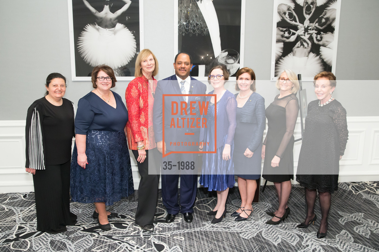 Diana Conan, Renee Tucei, Aggie Murch, Mussie Hailu, Gwinne Berexa, Courtney Rice, Kyle Goldman, Gail Moore, 2017 Circles of Light Gala (COL), Ritz-Carlton Hotel. 600 Stockton St, March 25th, 2017, Photo #35-1988 Diana Conan, Renee Tucei, Aggie Murch, Mussie Hailu, Gwinne Berexa, Courtney Rice, Kyle Goldman, Gail Moore, Photo #35-1988