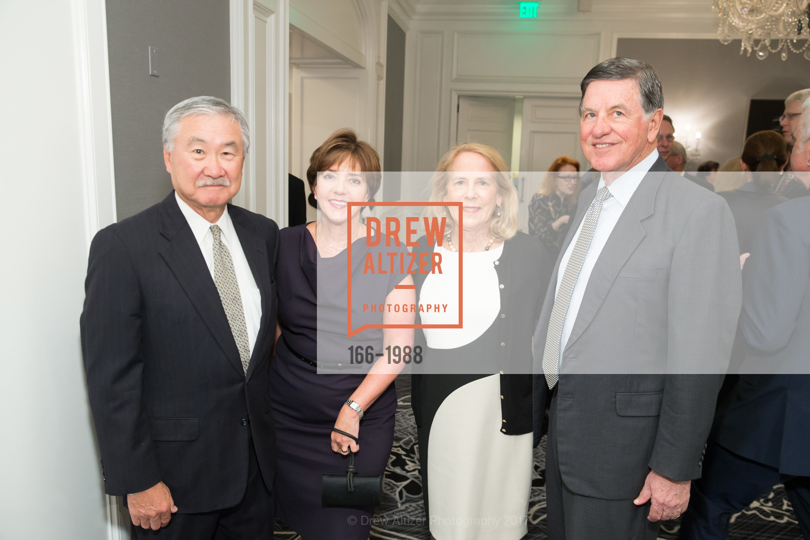 Steve Suzuki, Elizabeth Suzuki, Betsy Strong, Gary Cooper, 2017 Circles of Light Gala (COL), Ritz-Carlton Hotel. 600 Stockton St, March 25th, 2017, Photo #166-1988 Steve Suzuki, Elizabeth Suzuki, Betsy Strong, Gary Cooper, Photo #166-1988
