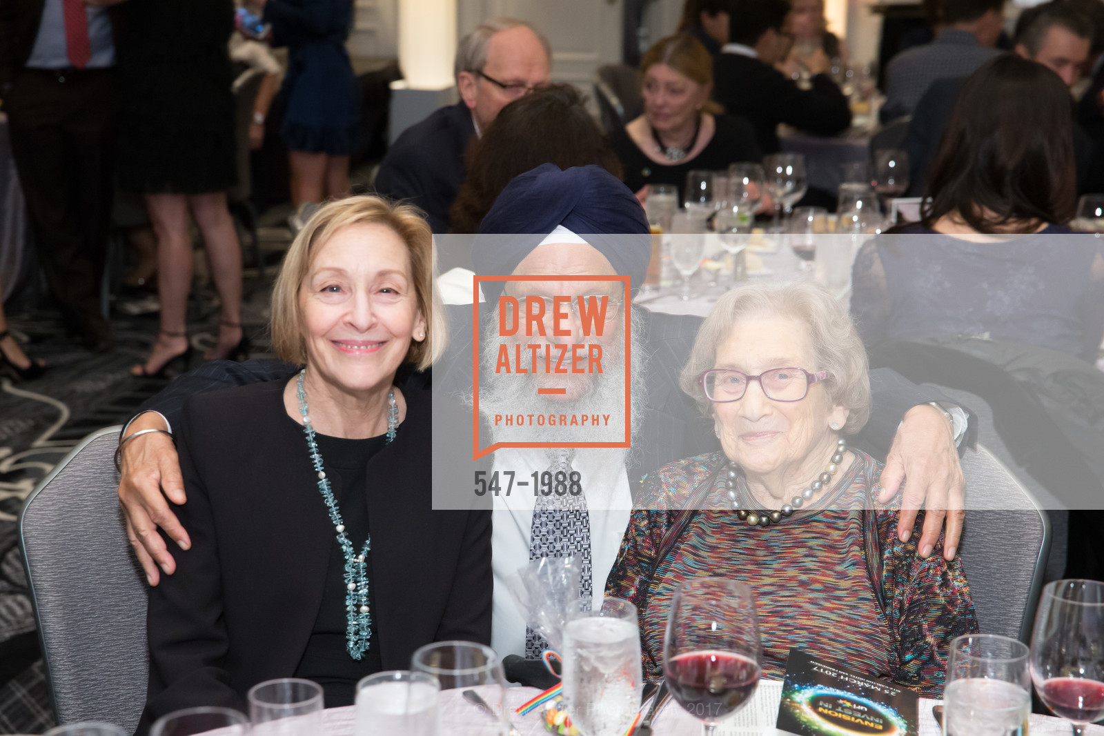 Elisabeth Semel, Meji Singh, Rita Semel, 2017 Circles of Light Gala (COL), Ritz-Carlton Hotel. 600 Stockton St, March 25th, 2017, Photo #547-1988 Elisabeth Semel, Meji Singh, Rita Semel, Photo #547-1988