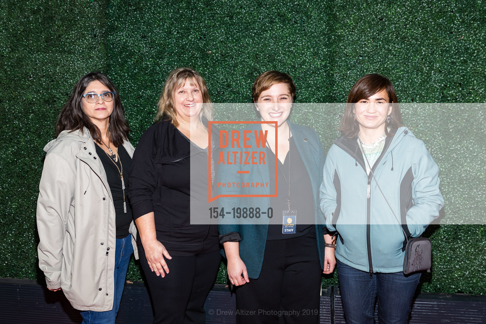 Kathy Windheim, Maria Harrow-Sullivan, Bonnie London, Naomi Priddy, 13th Annual California Hall of Fame Ceremony, California Museum. 1020 O St., Sacramento CA 95814, December 10th, 2019, Photo #154-19888-0 Kathy Windheim, Maria Harrow-Sullivan, Bonnie London, Naomi Priddy, Photo #154-19888-0