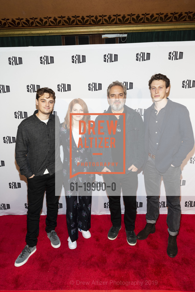 Dean-Charles Chapman, Krysty Wilson-Cairns, Sam Mendes, George MacKay, Red Carpet Arrivals for '1917' Presented by SFFILM, Castro Theatre. 429 Castro Street, December 12th, 2019, Photo #61-19900-0 Dean-Charles Chapman, Krysty Wilson-Cairns, Sam Mendes, George MacKay, Photo #61-19900-0