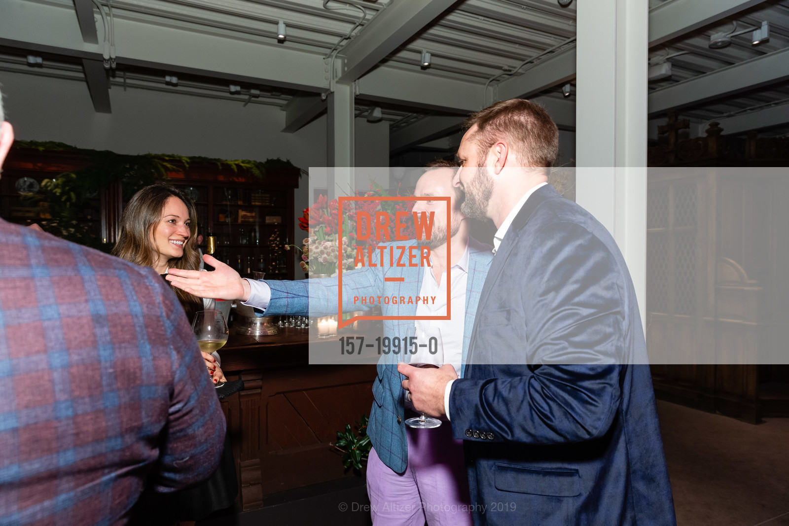 Christopher Bass, Seth Mallen, Maximus Holiday Party 2019, St. Joseph's Art Society. 1401 Howard St, December 13th, 2019, Photo #157-19915-0 Christopher Bass, Seth Mallen, Photo #157-19915-0
