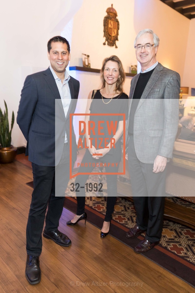 Nishan Degnarain, Celine Herweijer, Jim Leape, Opening Reception for World Economic Forum Center at Presidio Officers’ Club hosted by Marc Benioff, Presidio Officers' Club, Photo #32-1992 Nishan Degnarain, Celine Herweijer, Jim Leape, Photo #32-1992