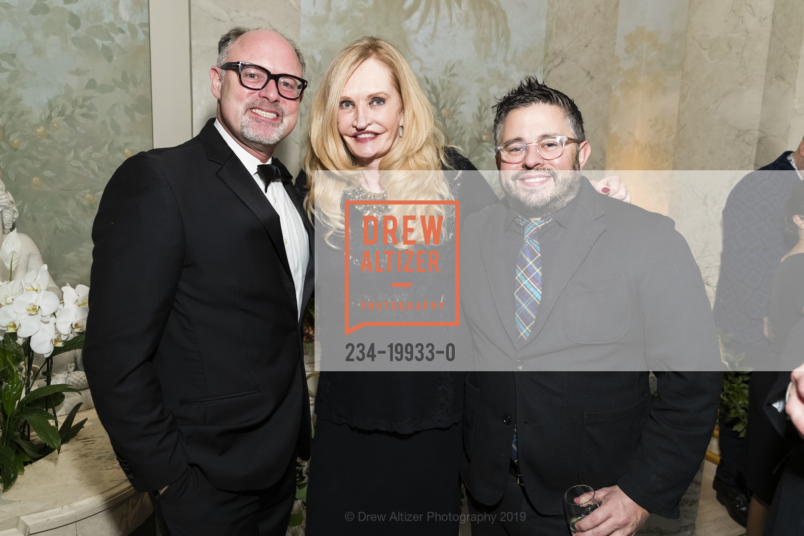 Jonathan Moscone, Beth Townsend, Matthew Goudeau, Gordon Peter Getty's 86th Birthday Celebration, Private Residence, December 14th, 2019, Photo #234-19933-0 Jonathan Moscone, Beth Townsend, Matthew Goudeau, Photo #234-19933-0