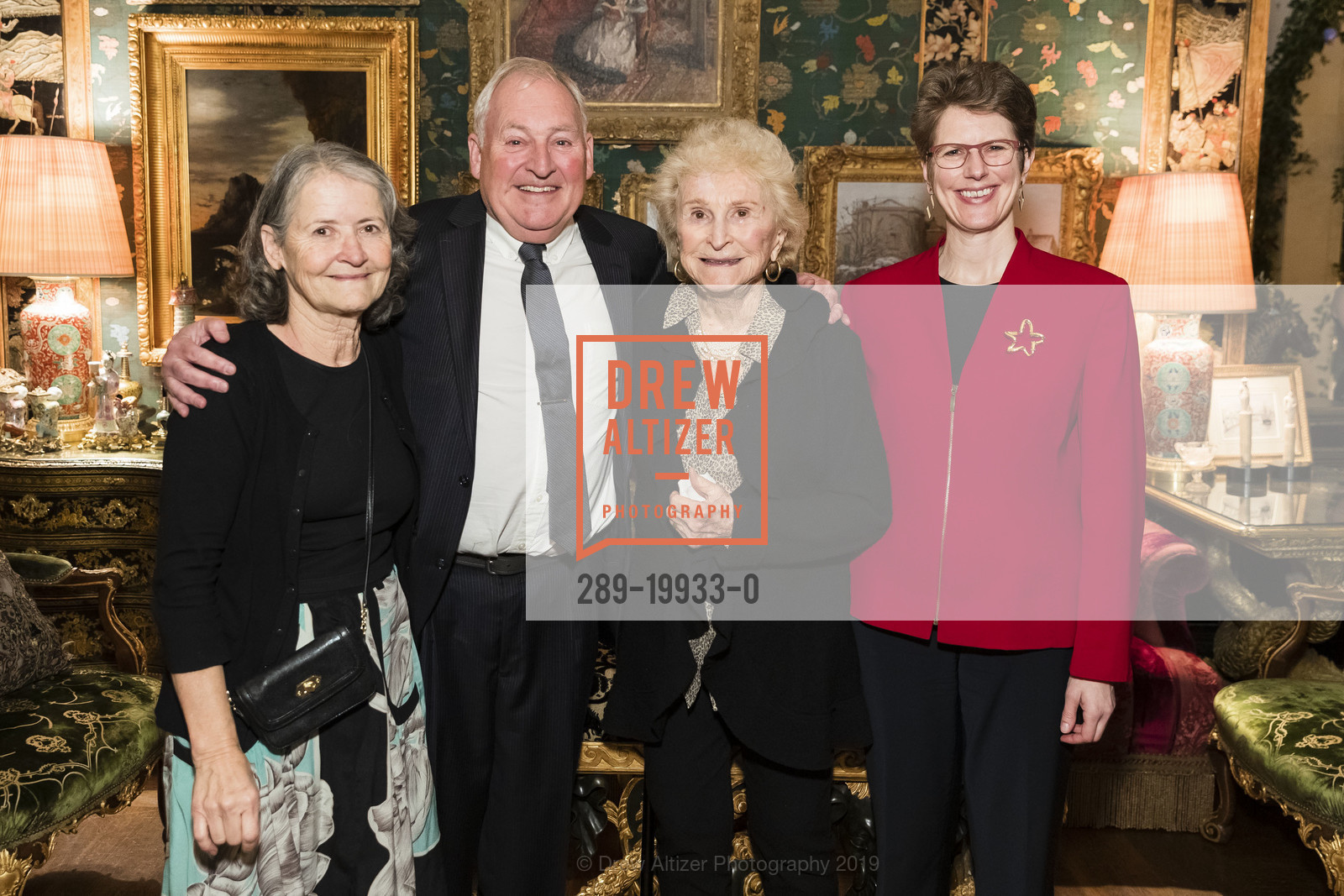 Sotiria Kollias, Alan Pearson, Betty Howell, Kate McNulty, Gordon Peter Getty's 86th Birthday Celebration, Private Residence, December 14th, 2019, Photo #289-19933-0 Sotiria Kollias, Alan Pearson, Betty Howell, Kate McNulty, Photo #289-19933-0