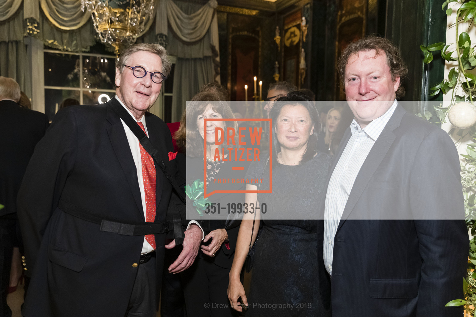 Bill Prezant, Karen Prezant, June Ou, Mike Tagney, Gordon Peter Getty's 86th Birthday Celebration, Private Residence, December 14th, 2019, Photo #351-19933-0 Bill Prezant, Karen Prezant, June Ou, Mike Tagney, Photo #351-19933-0