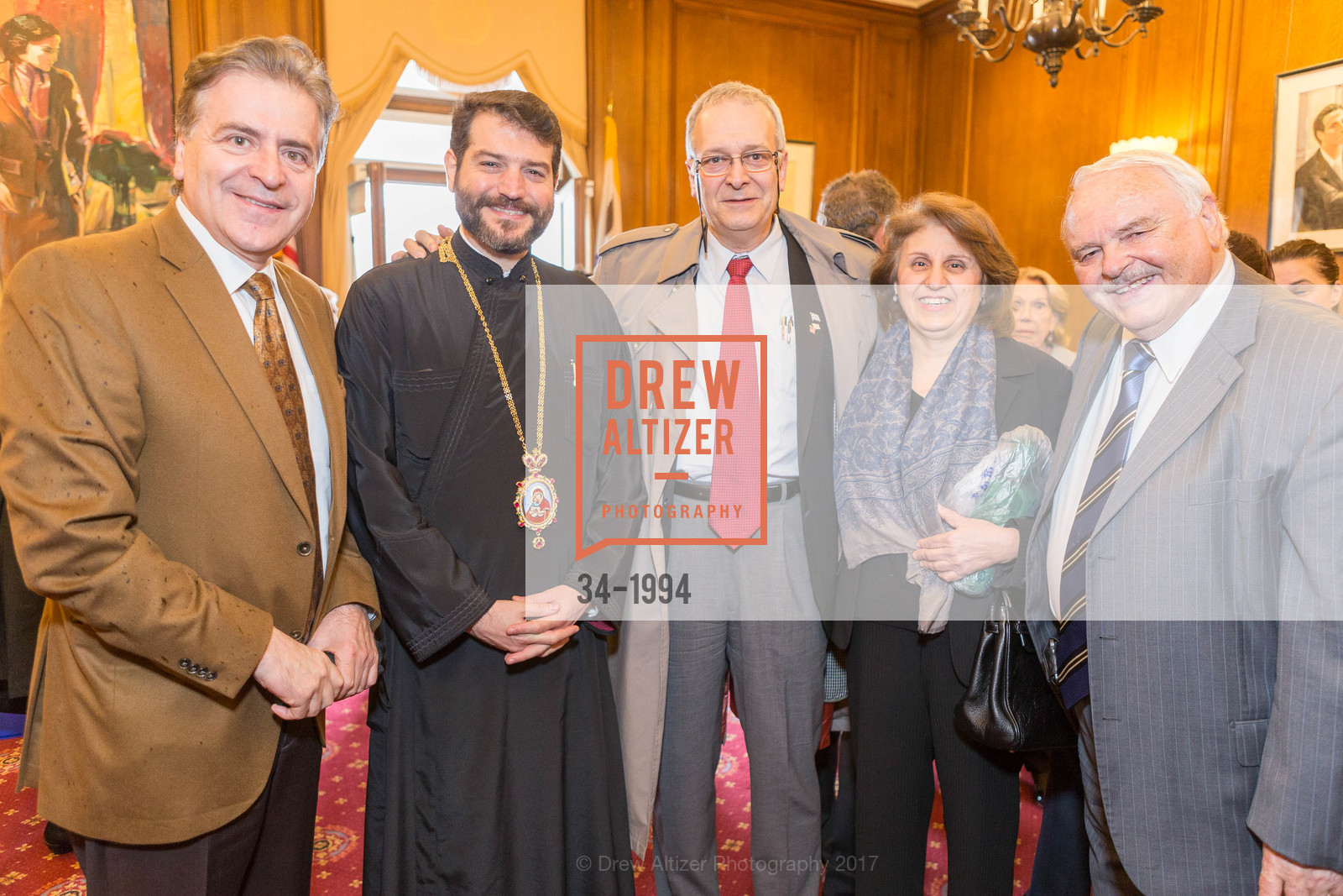 Alex Papalexopoulos, His Grace Bishop Apostolos, Ted Laliotis, Greek Independence Day Official Greek Flag Raising Ceremony, City Hall. 1 Dr Carlton B Goodlett Pl, March 24th, 2017, Photo #34-1994 Alex Papalexopoulos, His Grace Bishop Apostolos, Ted Laliotis, Photo #34-1994