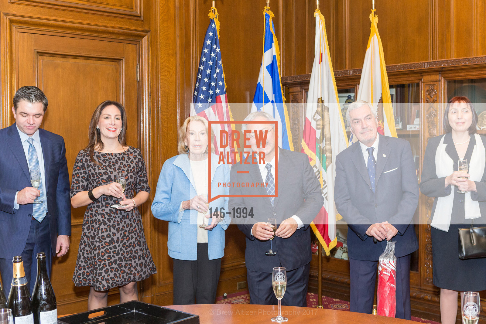 Stefanie Roumeliotes, Chief of Protocol Charlotte Shultz, Ed Lee, Consul General Dimitrios Xenitellis, Greek Independence Day Official Greek Flag Raising Ceremony, City Hall. 1 Dr Carlton B Goodlett Pl, December 12th, 2017, Photo #146-1994 Stefanie Roumeliotes, Chief of Protocol Charlotte Shultz, Ed Lee, Consul General Dimitrios Xenitellis, Photo #146-1994